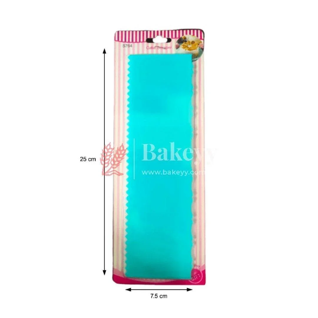 Scalloped Edge Cake Scraper – Creates soft, wavy patterns for a decorative touch| 1 Piece - Image 2