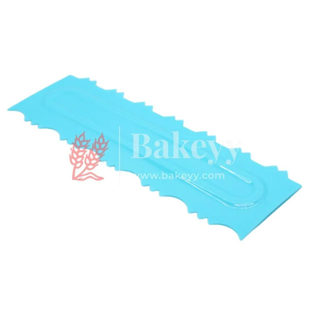 Curved Waves Cake Scraper – Unique curved ridges for artistic cake finishes|1 Piece