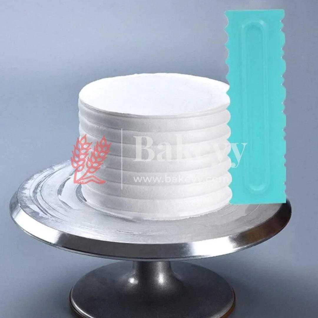 Curved Waves Cake Scraper – Unique curved ridges for artistic cake finishes|1 Piece - Image 4