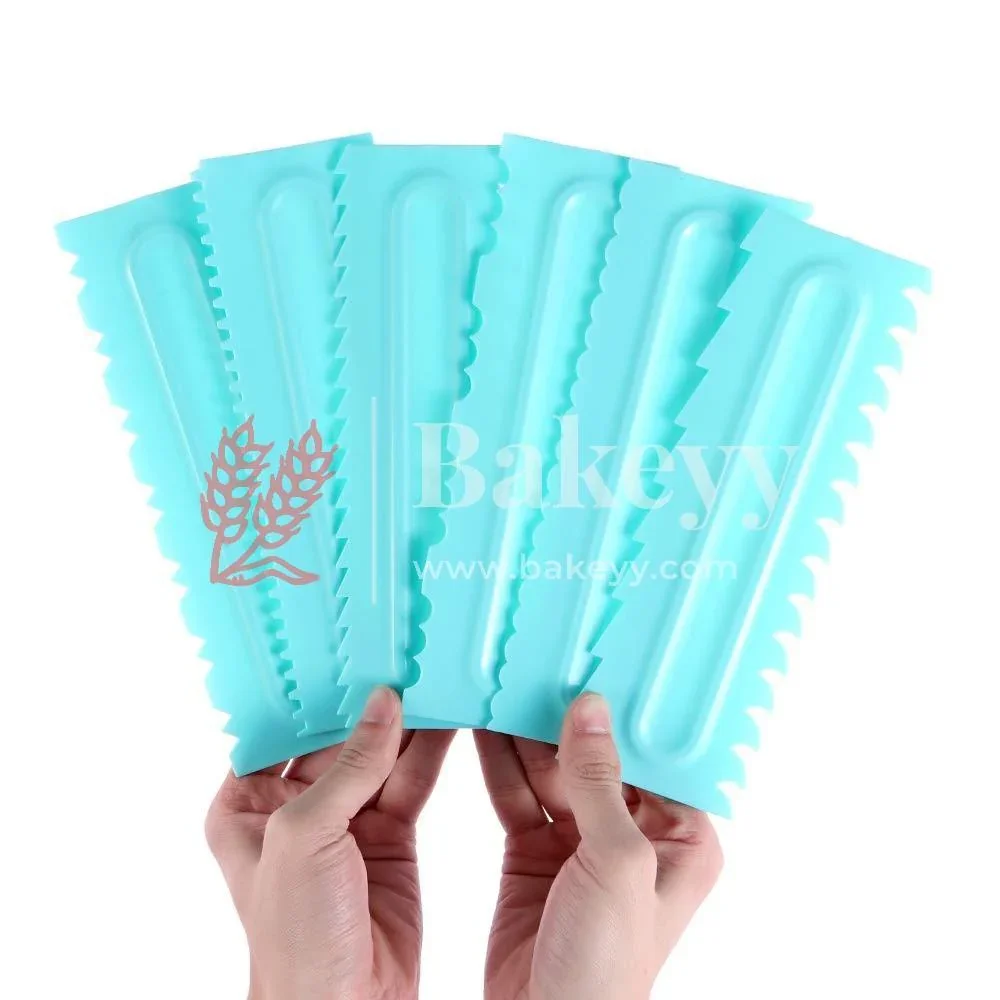 Curved Waves Cake Scraper – Unique curved ridges for artistic cake finishes|1 Piece - Image 6
