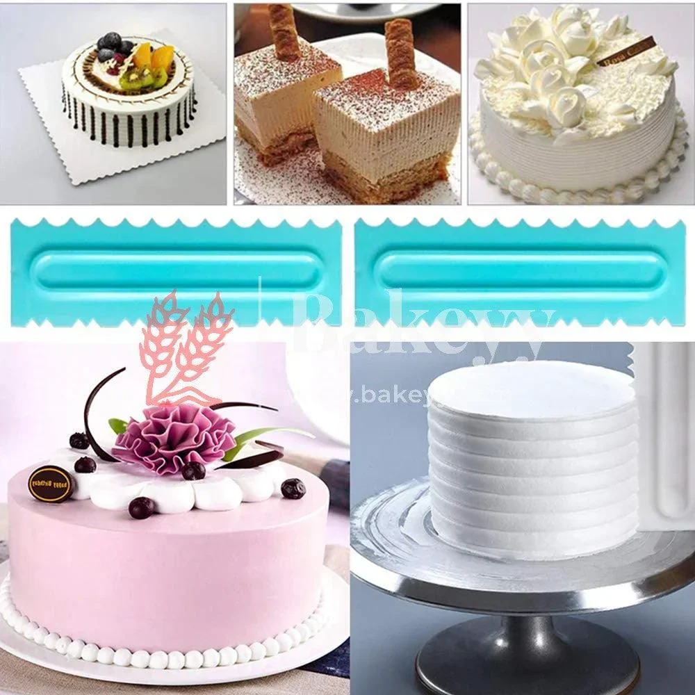 Curved Waves Cake Scraper – Unique curved ridges for artistic cake finishes|1 Piece - Image 8