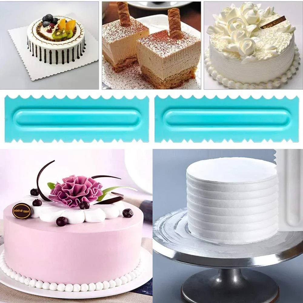 Sharp Triangle Edge Cake Scraper – Sharp, pointed ridges for a striking texture| 1 Piece - Image 8