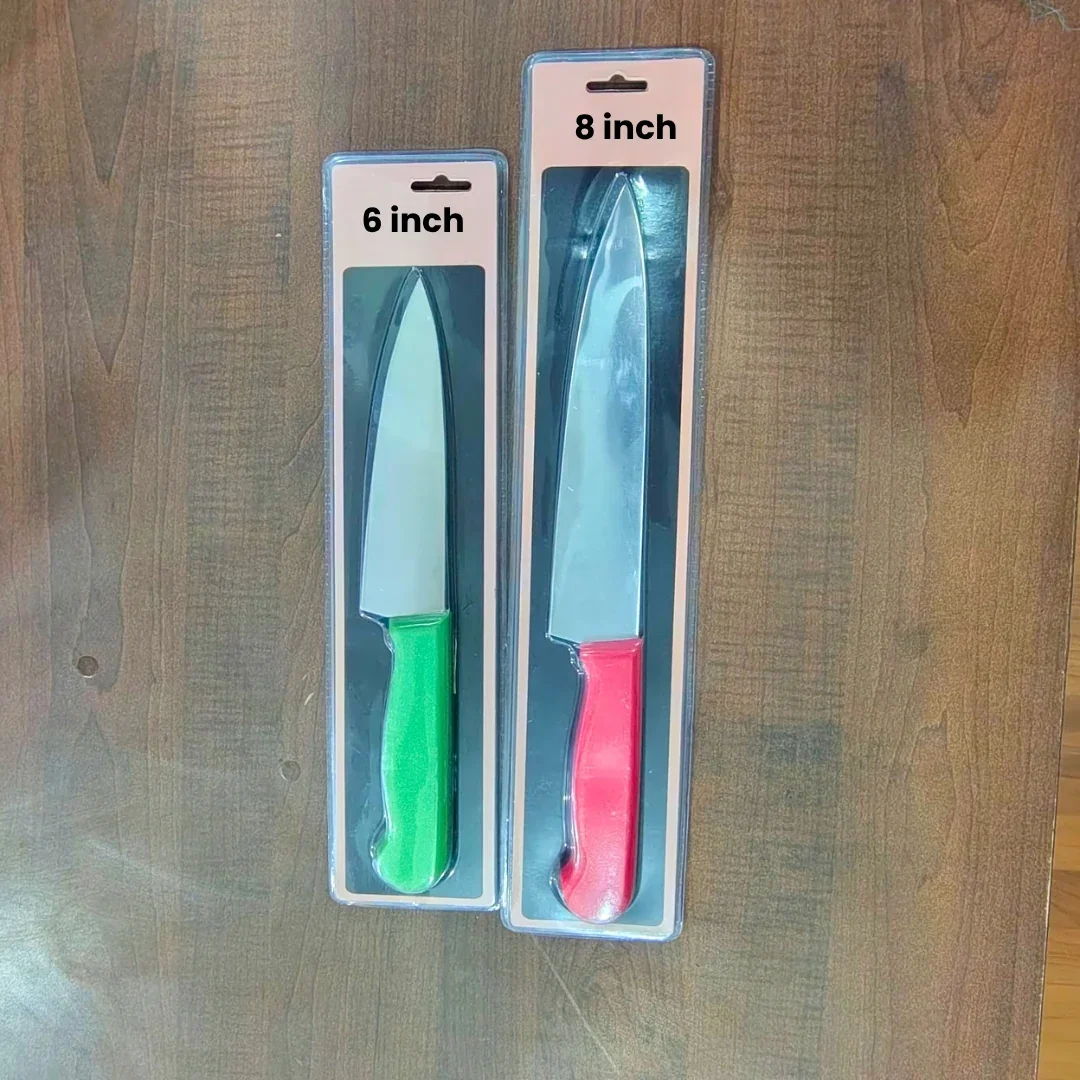 Industrial Grade Kitchen Knife with Colored Handle | Compact Cutting Knife | Pack of 1 - Image 3