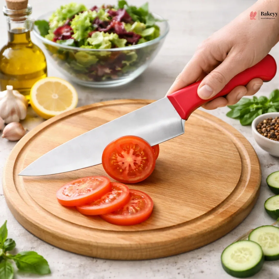 Industrial Grade Kitchen Knife with Colored Handle | Compact Cutting Knife | Pack of 1 - Image 4