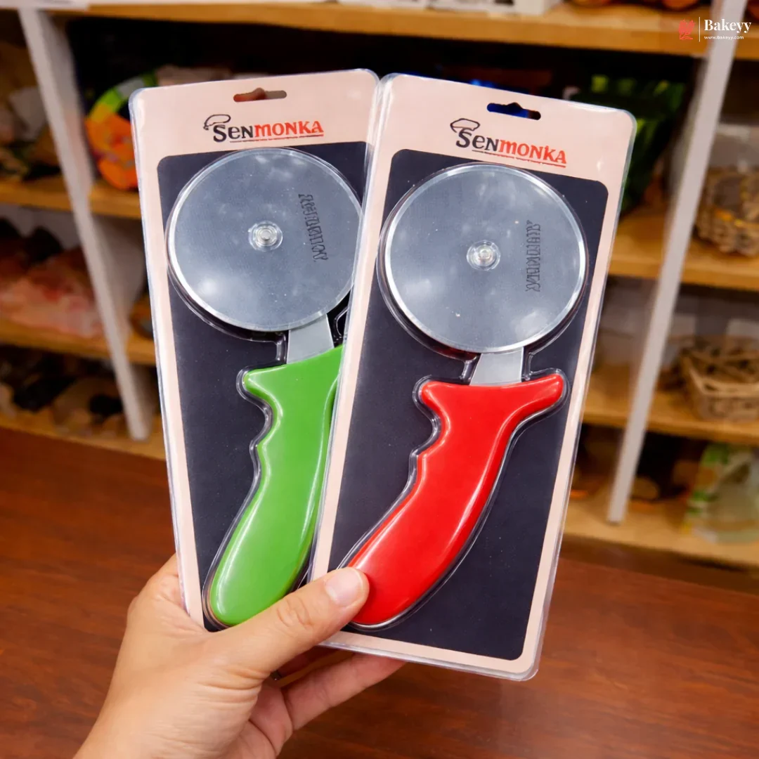 Industrial Grade Pizza Cutter | Stainless Steel Wheel Cutter with Colored Handle | Pack of 1 - Image 3