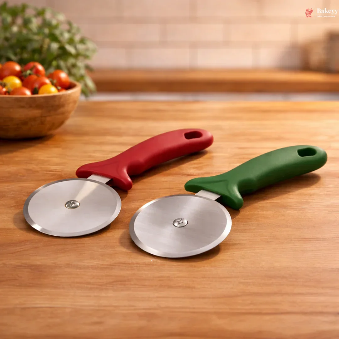 Industrial Grade Pizza Cutter | Stainless Steel Wheel Cutter with Colored Handle | Pack of 1 - Image 5