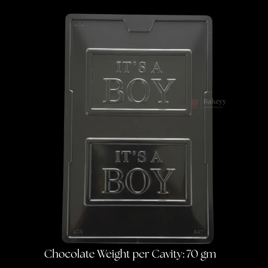 Mould 377 | IT'S A BOY Chocolate Mould Tray | 2 Cavity | Party Favor Mould | Pack of 1