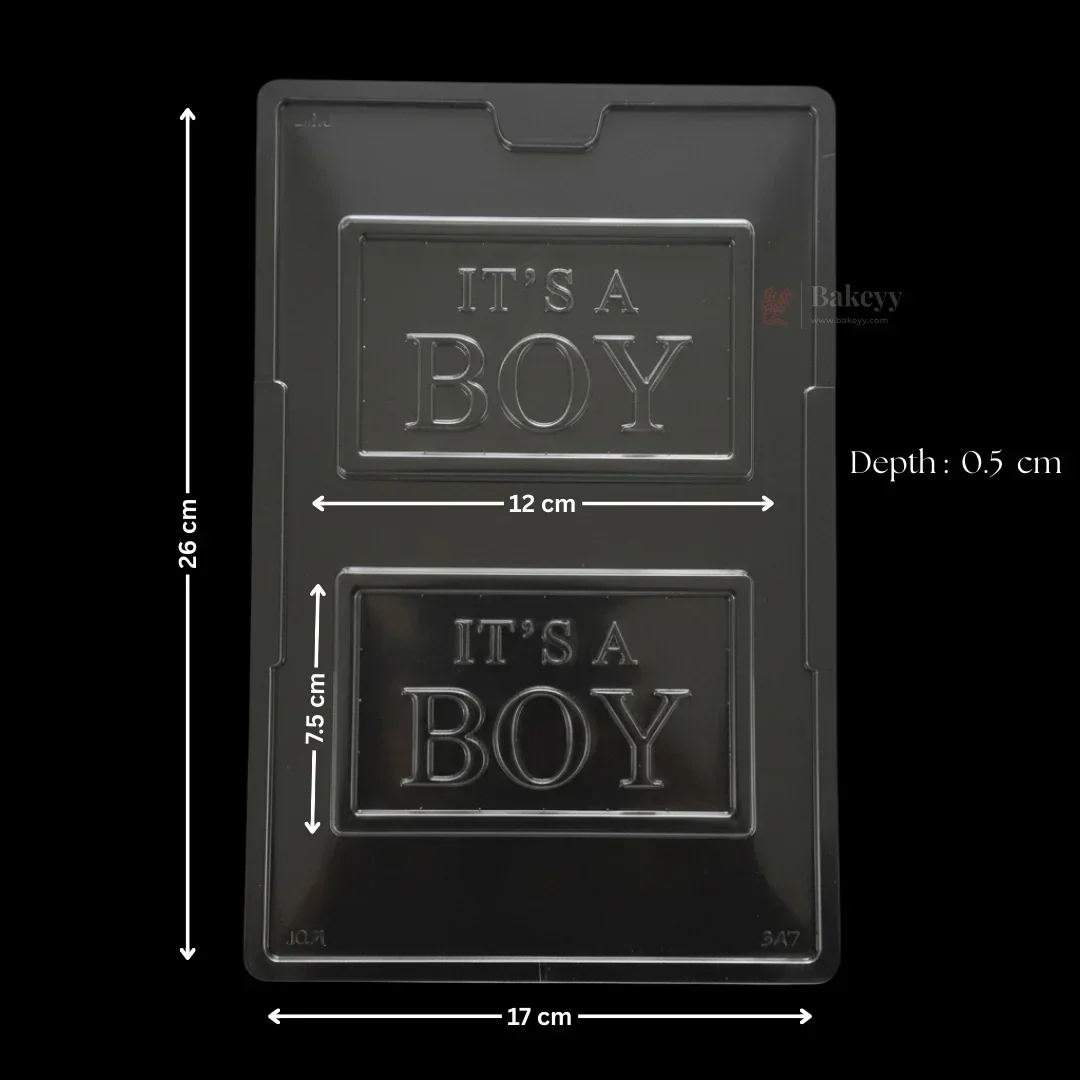 Mould 377 | IT'S A BOY Chocolate Mould Tray | 2 Cavity | Party Favor Mould | Pack of 1 - Image 2