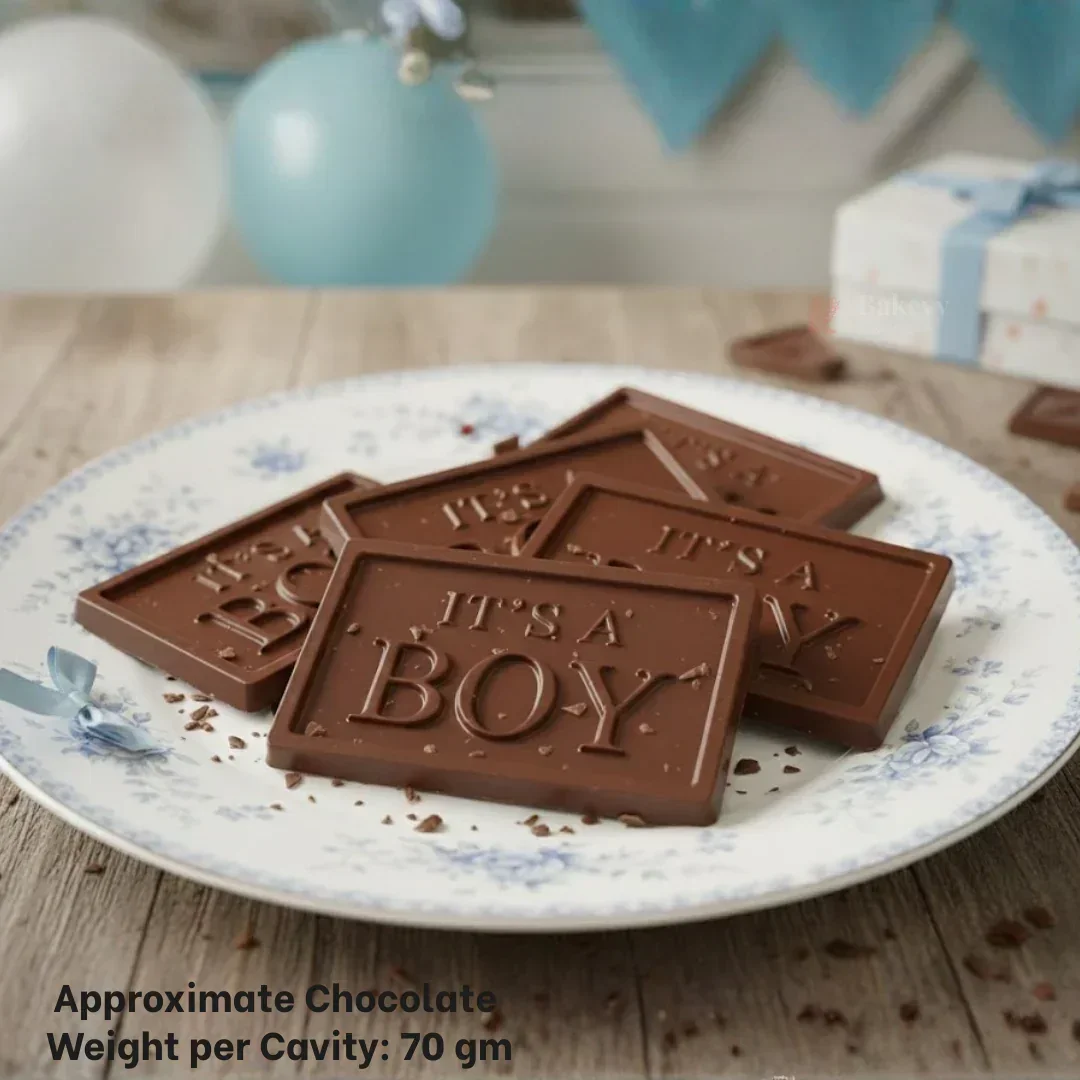 Mould 377 | IT'S A BOY Chocolate Mould Tray | 2 Cavity | Party Favor Mould | Pack of 1 - Image 3