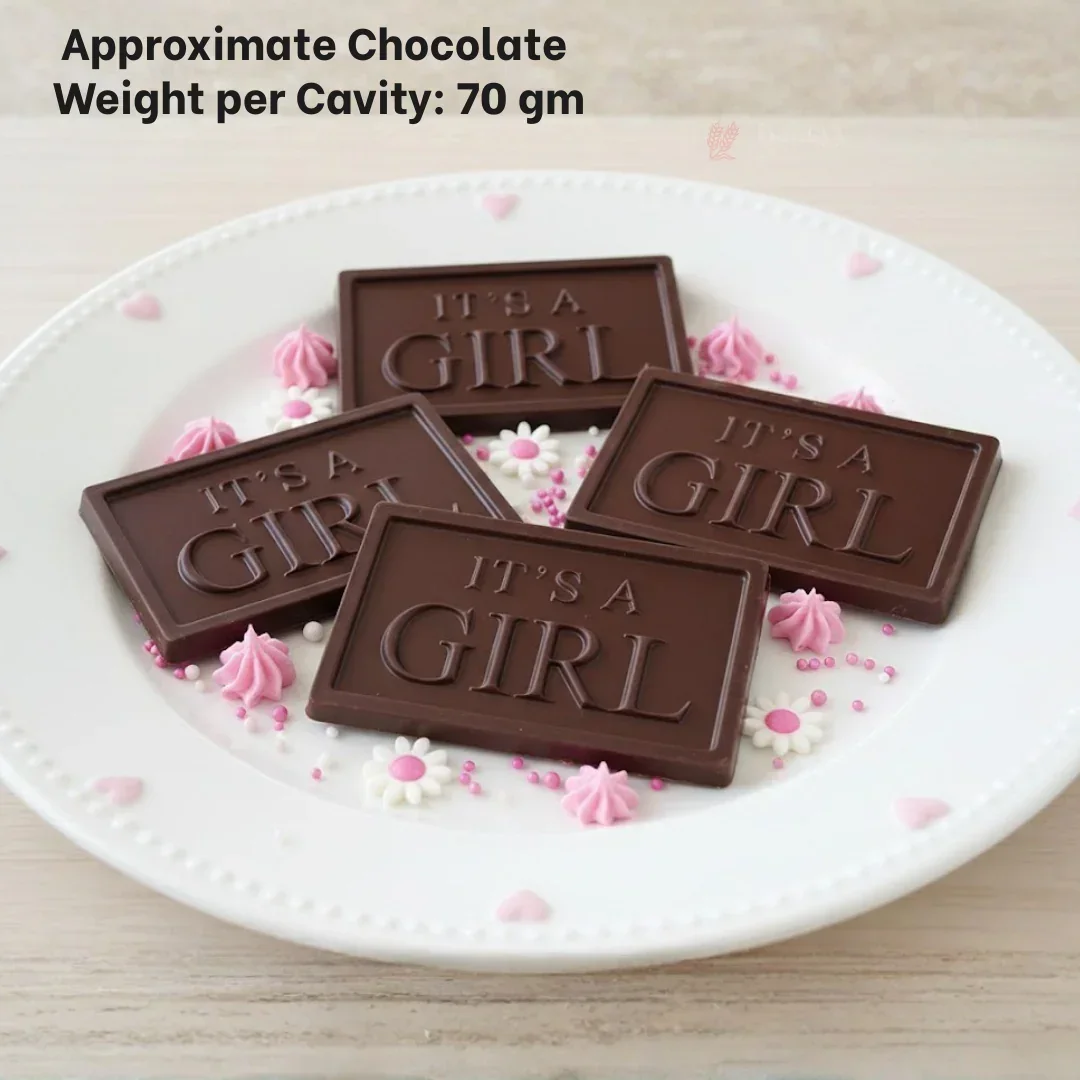 Mould 378-IT’S A GIRL Chocolate Mould Tray | Baking Accessories | 2 Cavity | Pack of 1 - Image 3