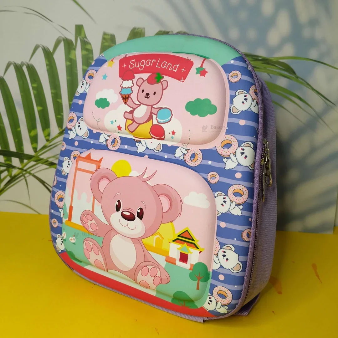 Kids Cartoon Animal Hard-Front Mini Backpack | 3 Cute Animal Designs | Lightweight School & Travel Bag | Pack of 1 - Image 5