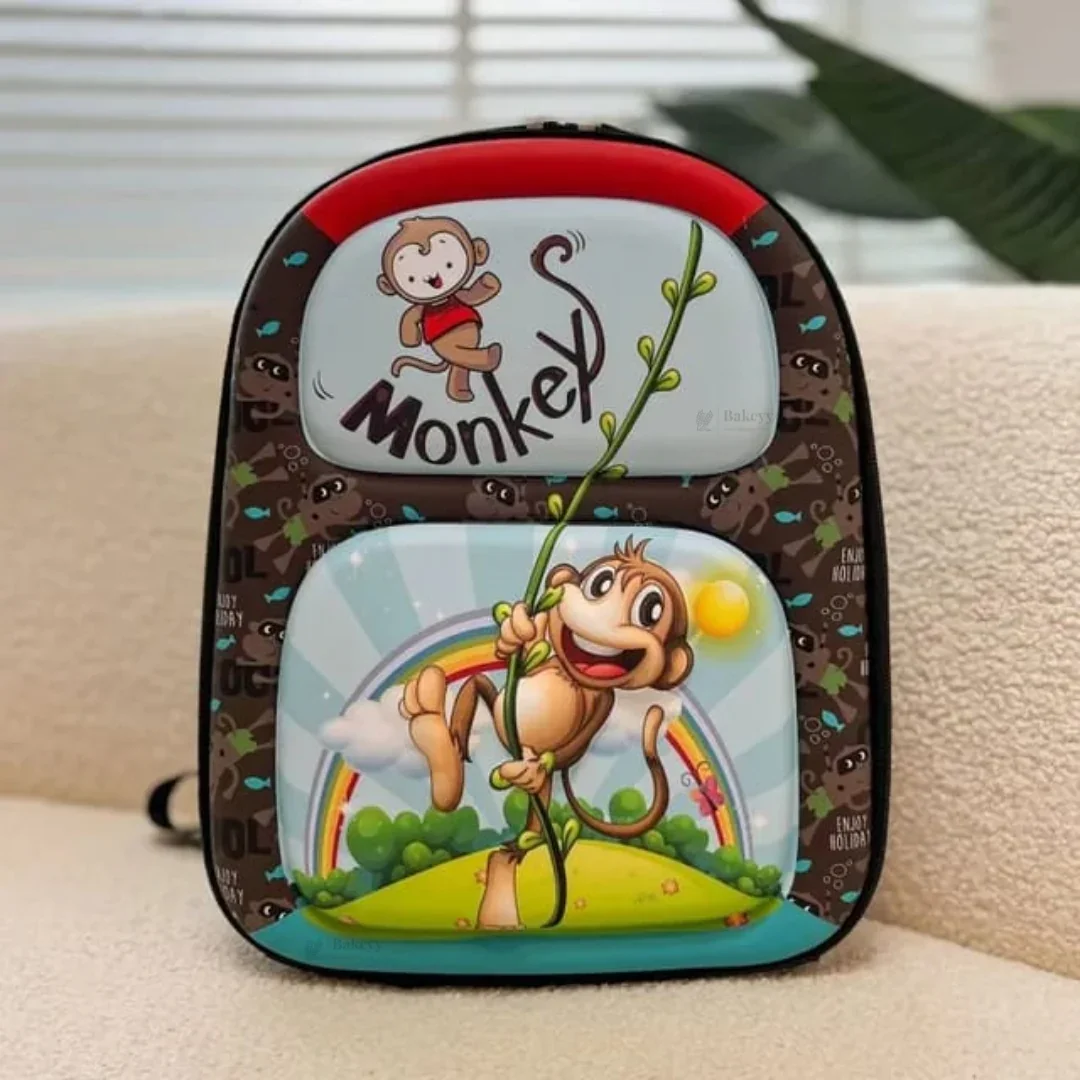 Kids Cartoon Animal Hard-Front Mini Backpack | 3 Cute Animal Designs | Lightweight School & Travel Bag | Pack of 1 - Image 7