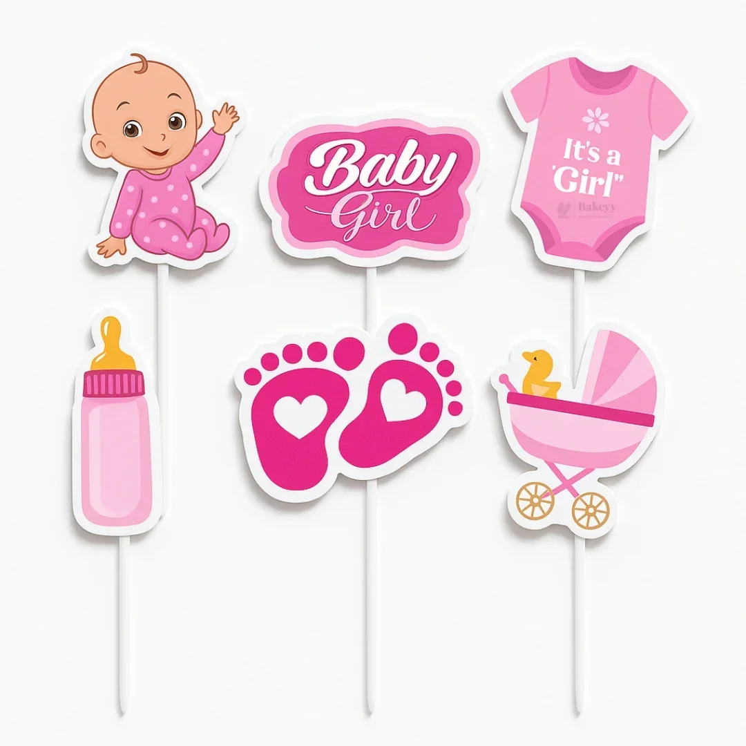 Celebration Theme Cake Topper | Assorted Designs | Celebration Event Cake Toppers | Pack of 6 - Image 3