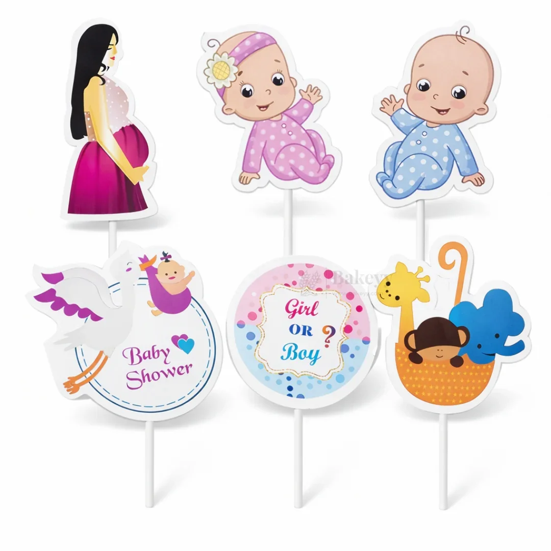 Celebration Theme Cake Topper | Assorted Designs | Celebration Event Cake Toppers | Pack of 6 - Image 8