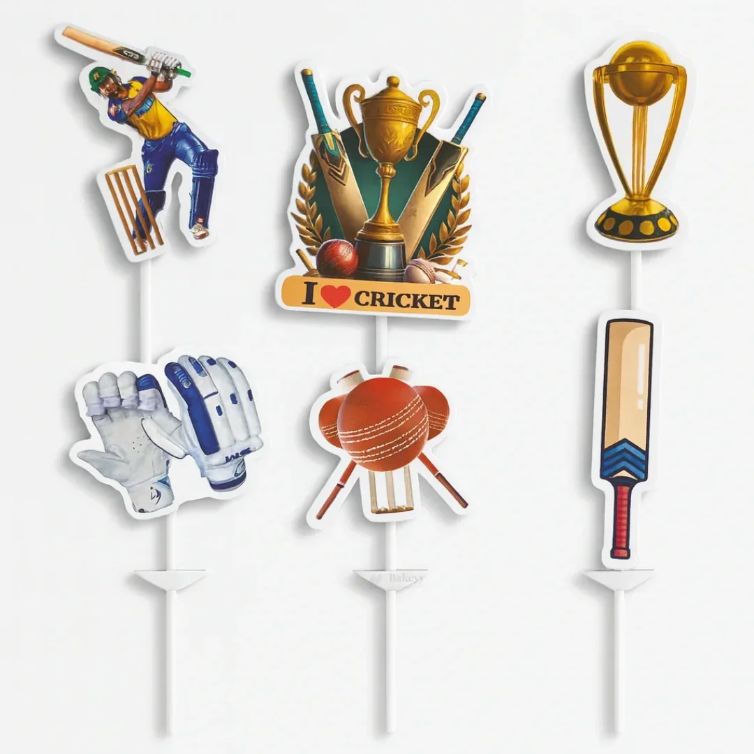 Hobbies & Lifestyle Cake Toppers | Fun Hobby-Themed Decor Picks | Assorted Adult Theme Pack | Pack of 6 - Image 3