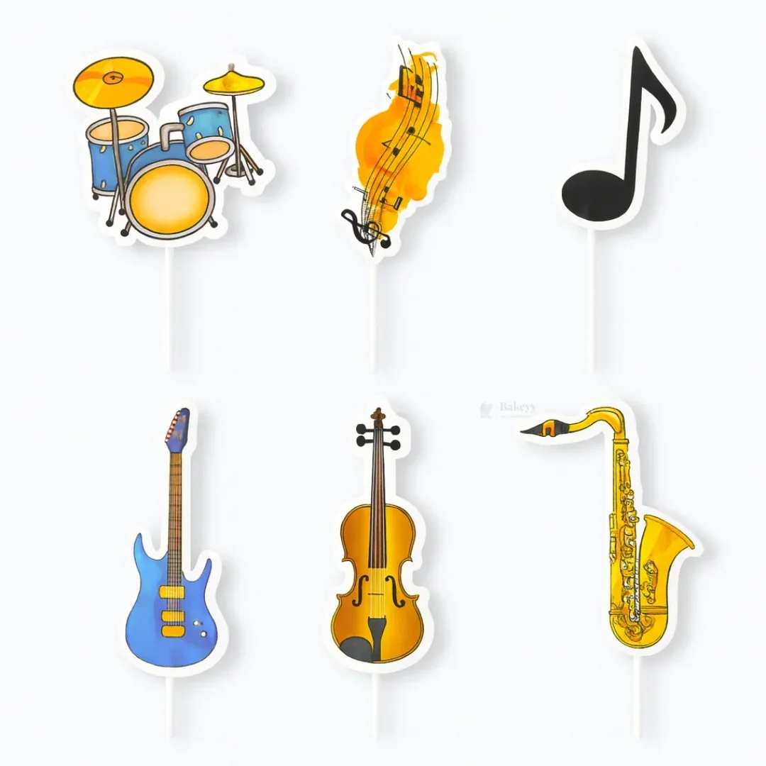 Hobbies & Lifestyle Cake Toppers | Fun Hobby-Themed Decor Picks | Assorted Adult Theme Pack | Pack of 6 - Image 4