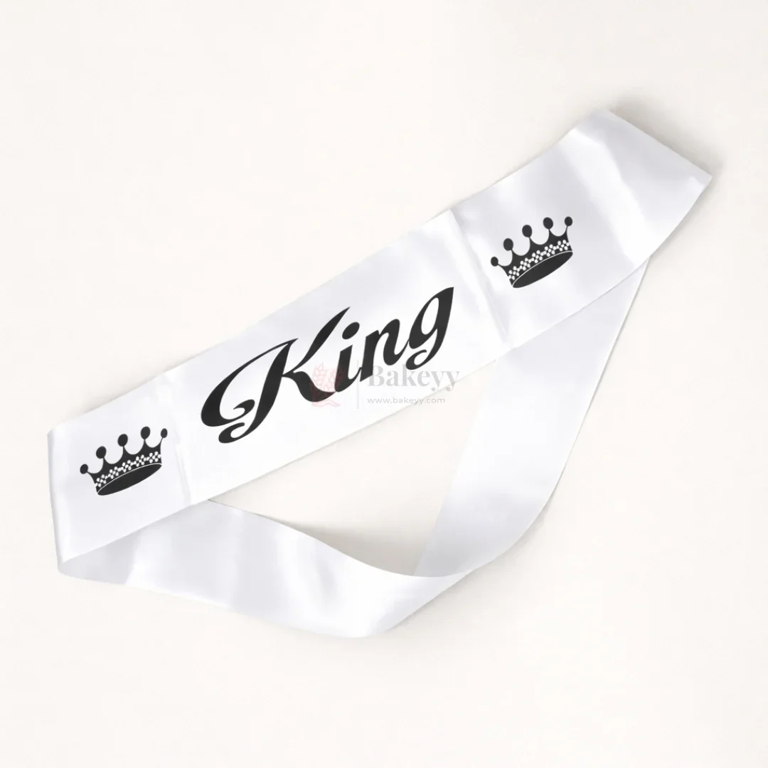 King Party Celebration Satin Sash Birthday & Bachelor Party Crown Sash | Pack of 1 - Image 5