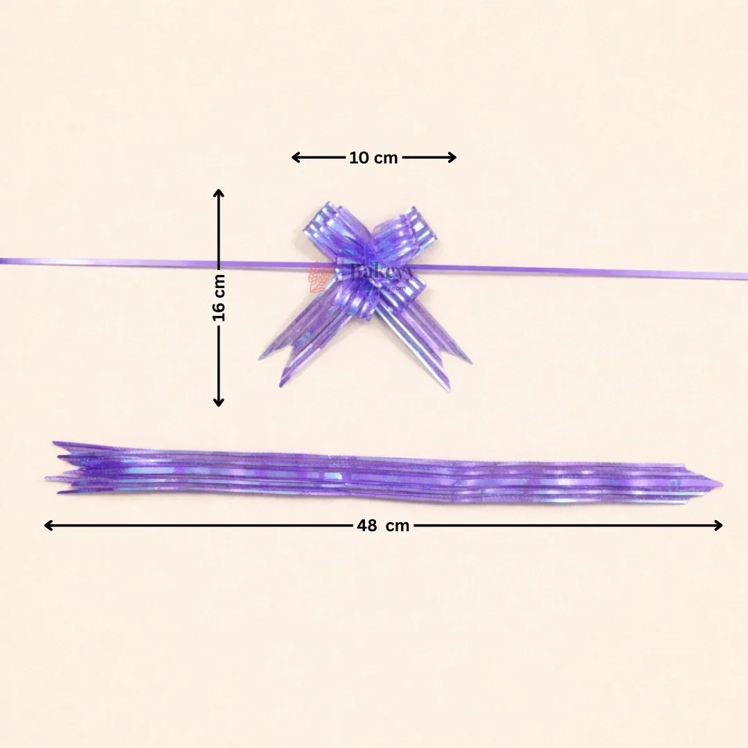 48cm Organza Pull Up Flower Ribbon Bows | Gift Wrapping & Decorations | Pack of 10 - Image 2
