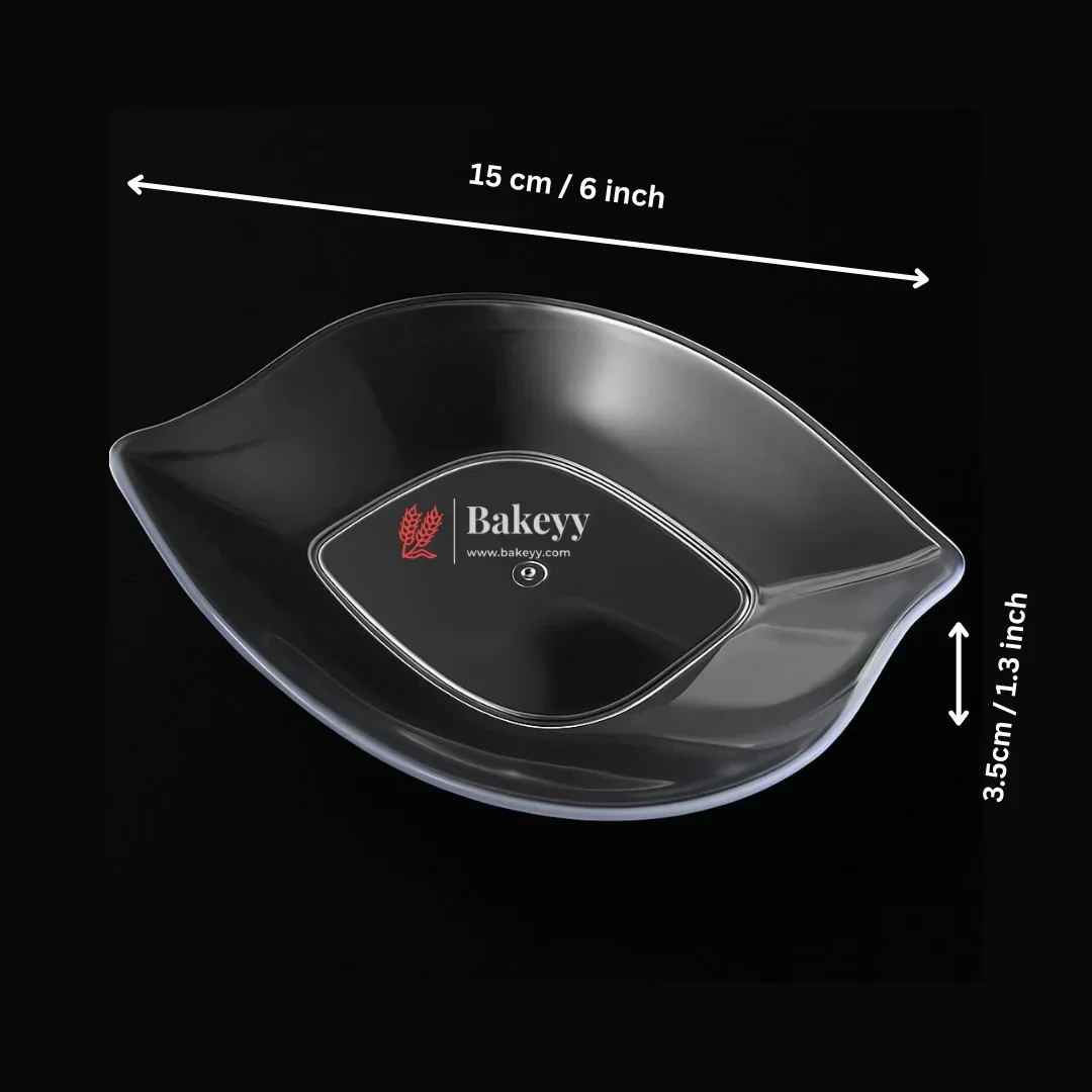 Leaf-Shaped Plastic Serving Bowl | Pack Of 25 | D16 - Image 3