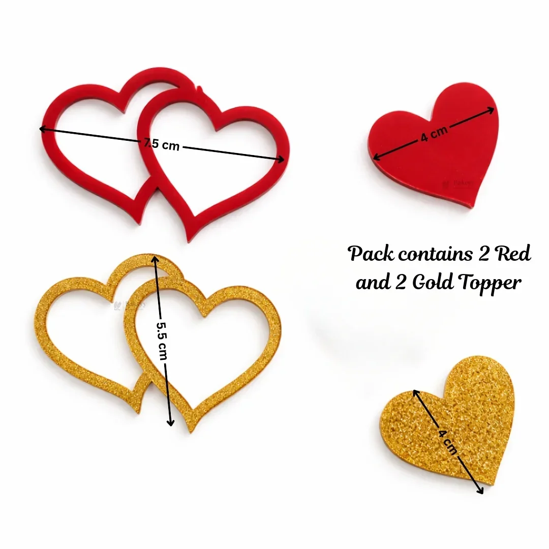 Love Theme Acrylic Cake Toppers & Party Decor Set | Assorted Romantic Designs for Cakes, Cupcakes & Desserts | DIY Love theme toppers | Pack of 1 - Image 10