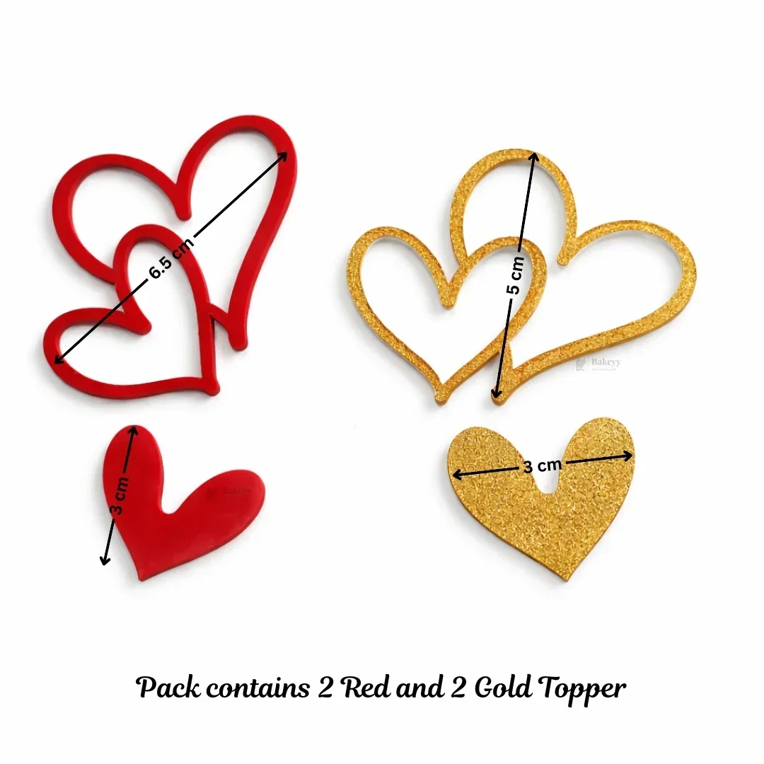 Love Theme Acrylic Cake Toppers & Party Decor Set | Assorted Romantic Designs for Cakes, Cupcakes & Desserts | DIY Love theme toppers | Pack of 1 - Image 13