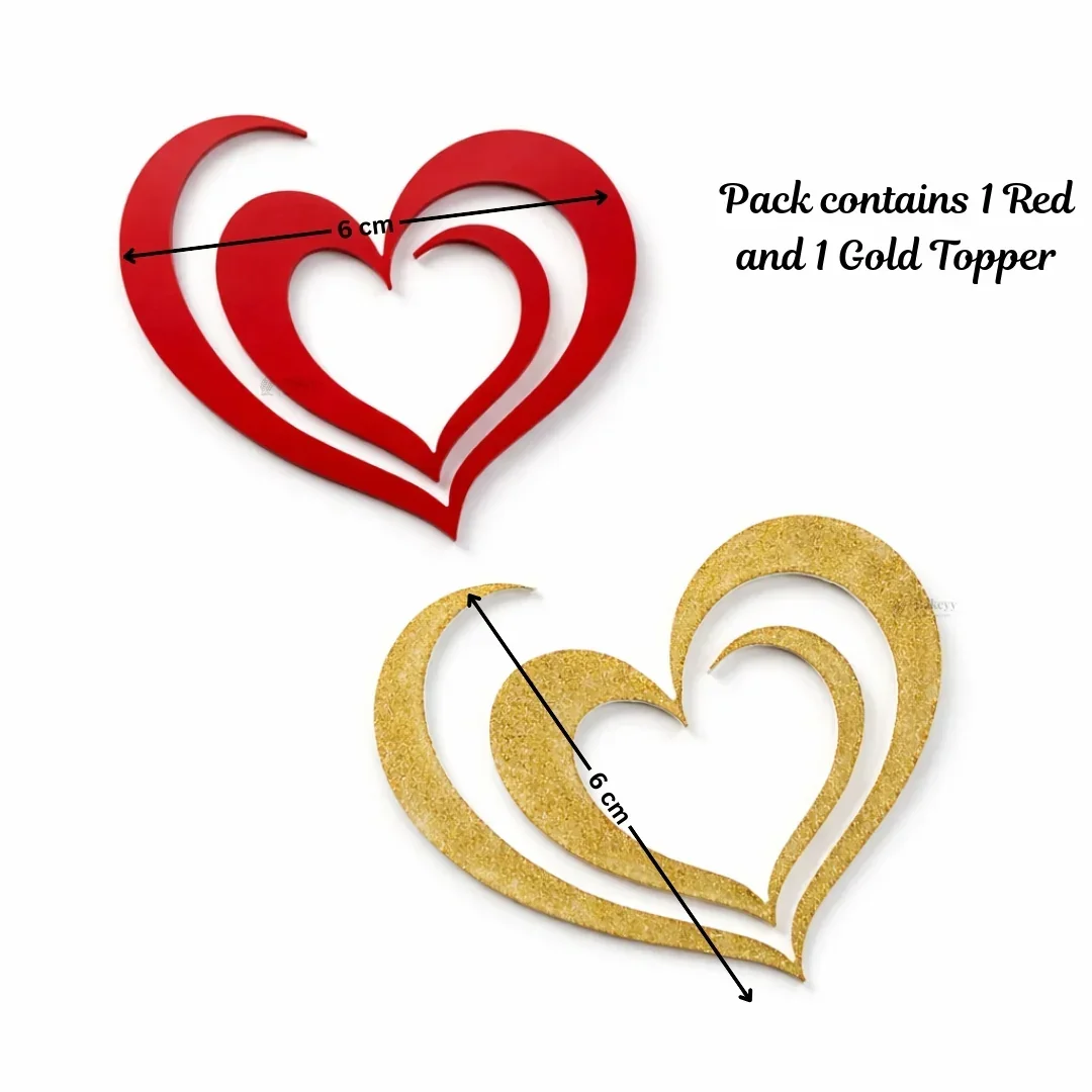 Love Theme Acrylic Cake Toppers & Party Decor Set | Assorted Romantic Designs for Cakes, Cupcakes & Desserts | DIY Love theme toppers | Pack of 1 - Image 14