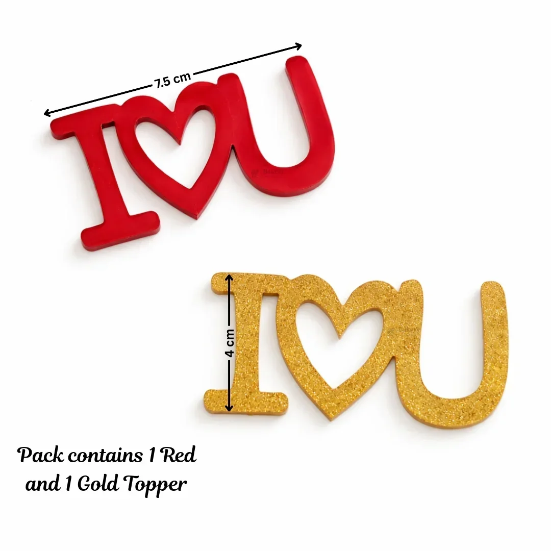 Love Theme Acrylic Cake Toppers & Party Decor Set | Assorted Romantic Designs for Cakes, Cupcakes & Desserts | DIY Love theme toppers | Pack of 1 - Image 8