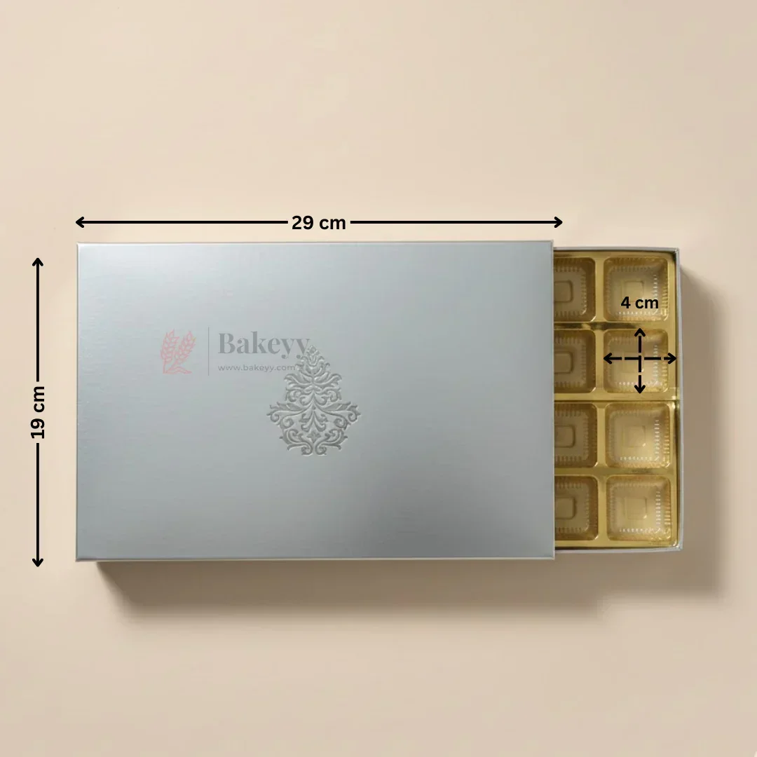 Luxury Flexible Chocolate Gift Box with Gold Tray | 24 Cavity | Festive & Wedding Packaging | Pack of 10 - Image 2