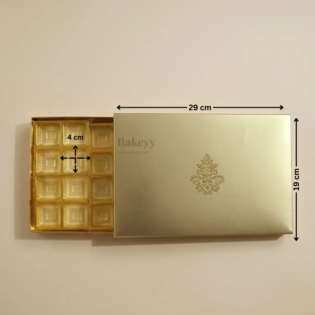 Luxury Flexible Chocolate Gift Box with Gold Tray | 24 Cavity | Festive & Wedding Packaging | Pack of 10 - Image 3