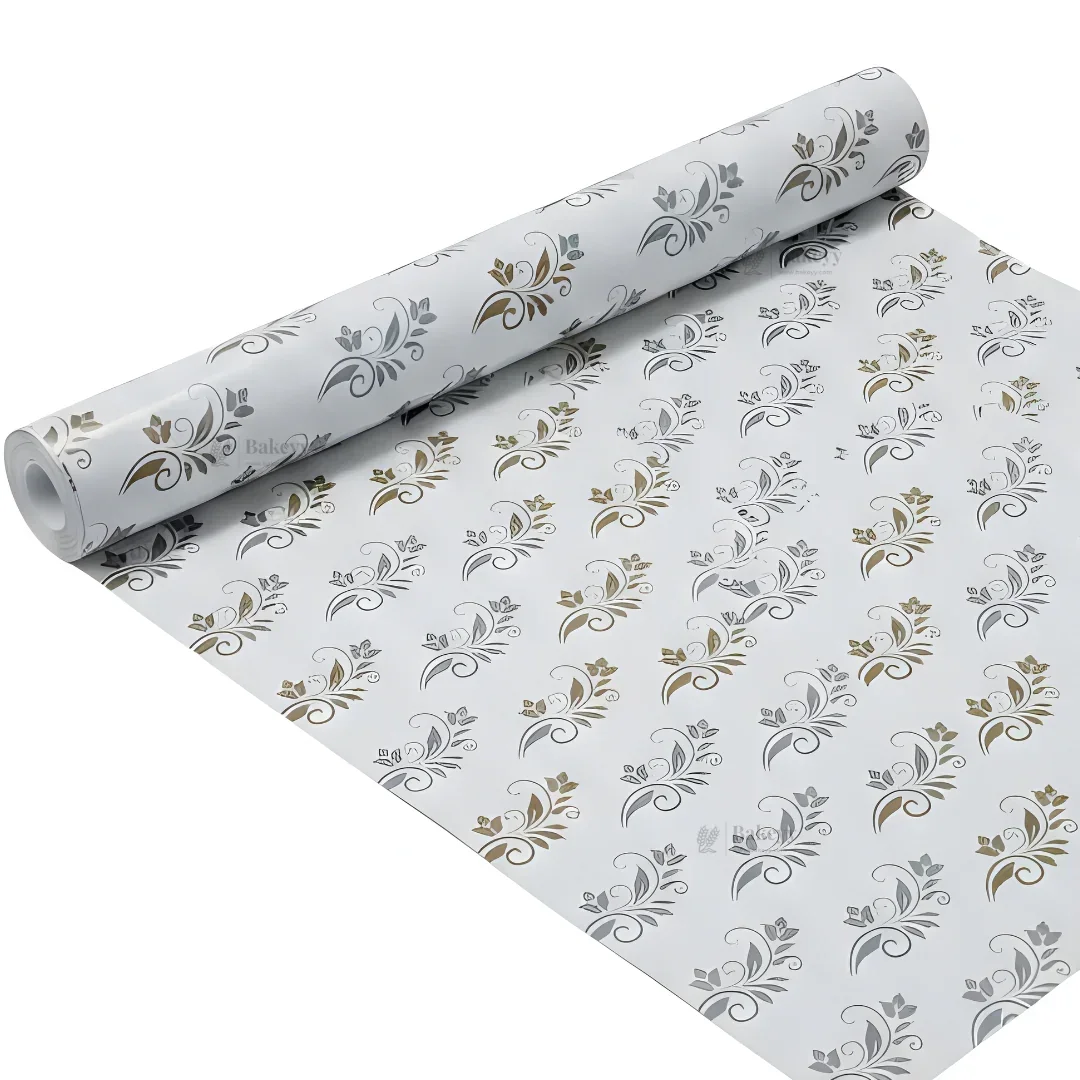Luxury Gold & Silver Wrapping Paper Sheets | Floral Printed Wrapping Sheet for Premium Gifting & Hampers | Multiple Designs Available | Pack of 25 Sheets - Image 7