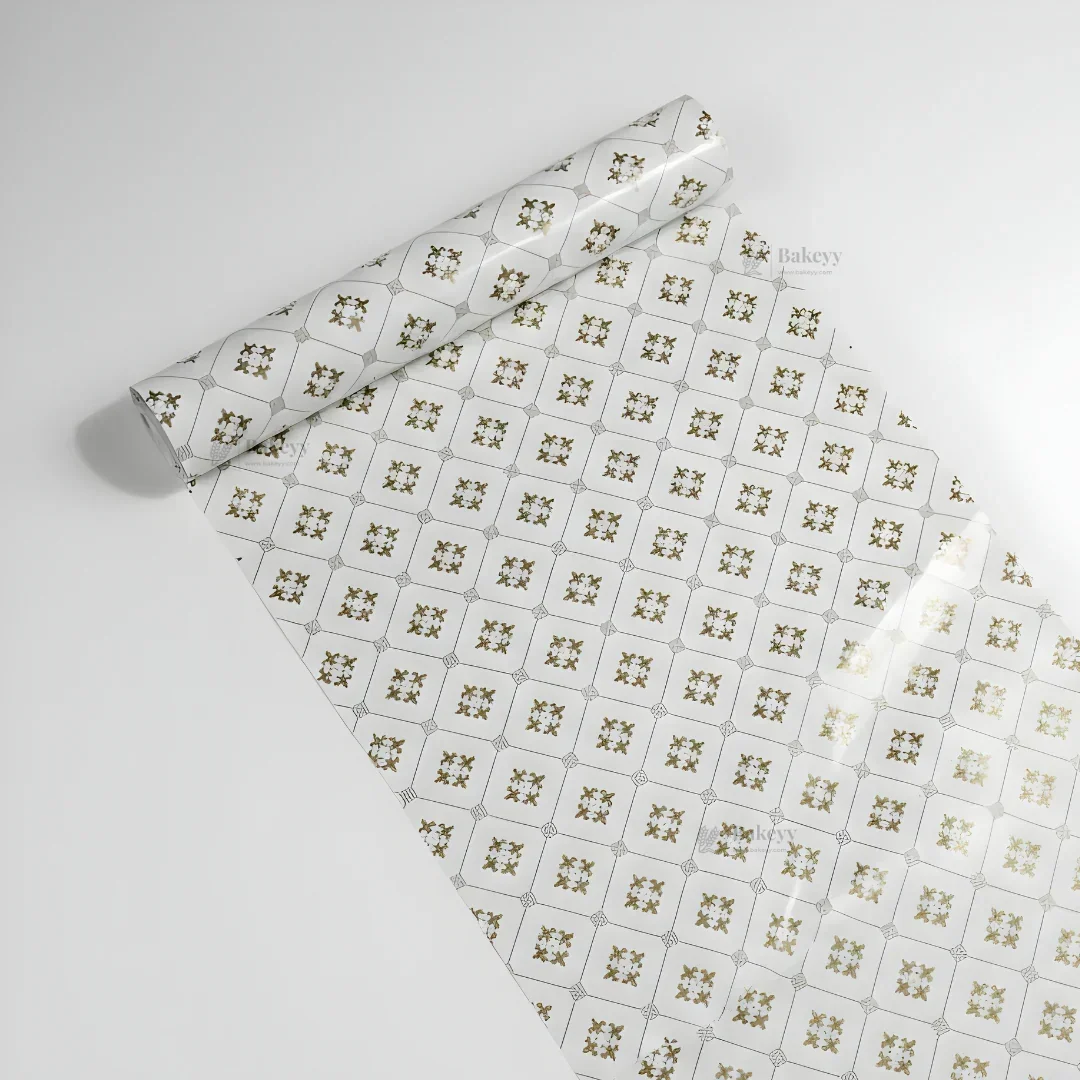 Luxury Gold & Silver Wrapping Paper Sheets | Floral Printed Wrapping Sheet for Premium Gifting & Hampers | Multiple Designs Available | Pack of 25 Sheets - Image 8