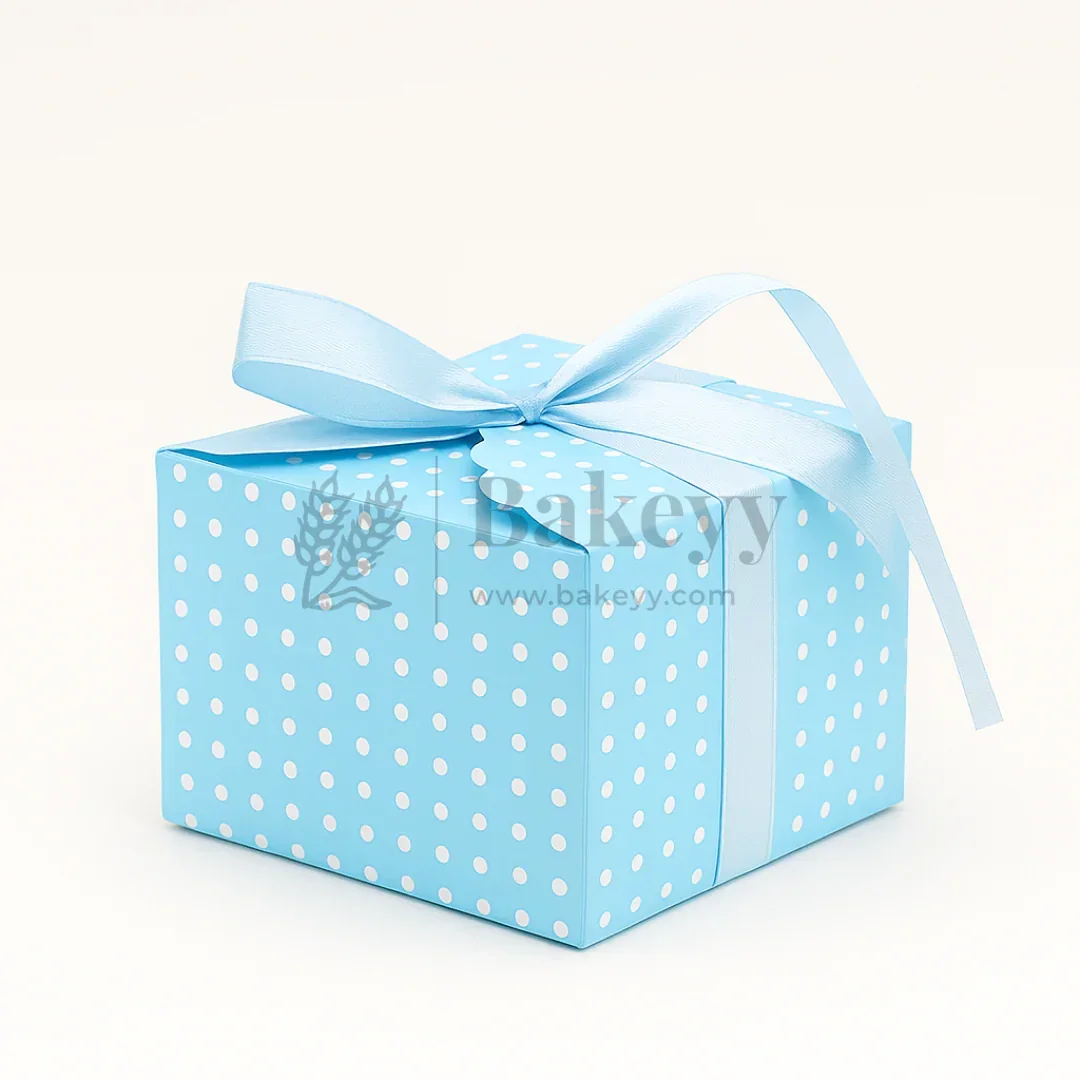 Luxury Polka Dot Goodie Boxes | Elegant Printed Gift Boxes with Ribbons | Pack of 10 - Image 3