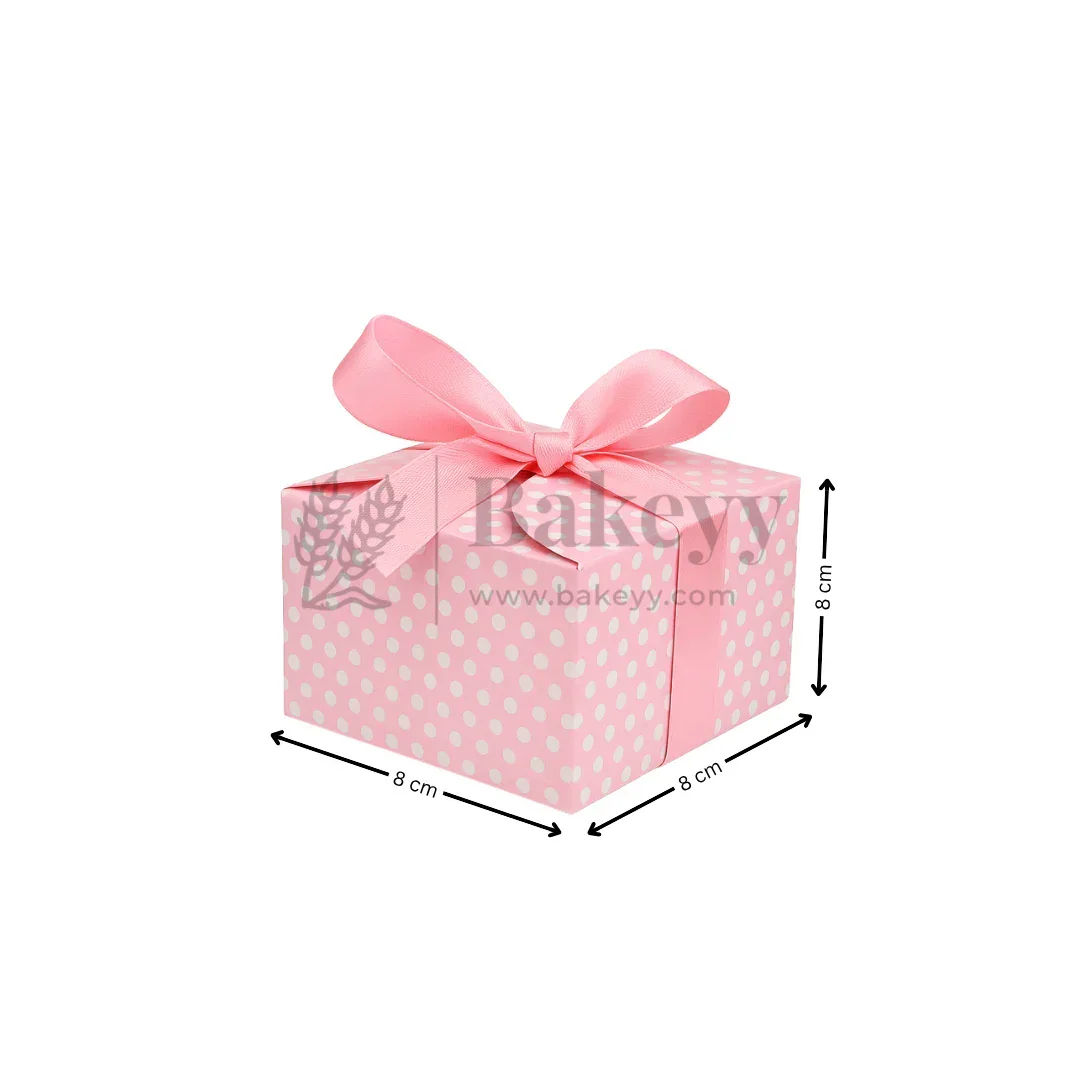 Luxury Polka Dot Goodie Boxes | Elegant Printed Gift Boxes with Ribbons | Pack of 10 - Image 5