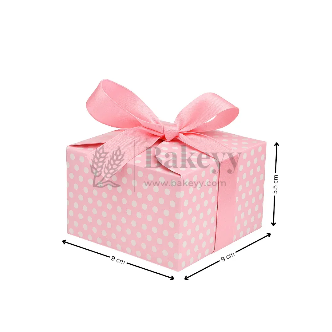 Luxury Polka Dot Goodie Boxes | Elegant Printed Gift Boxes with Ribbons | Pack of 10 - Image 6