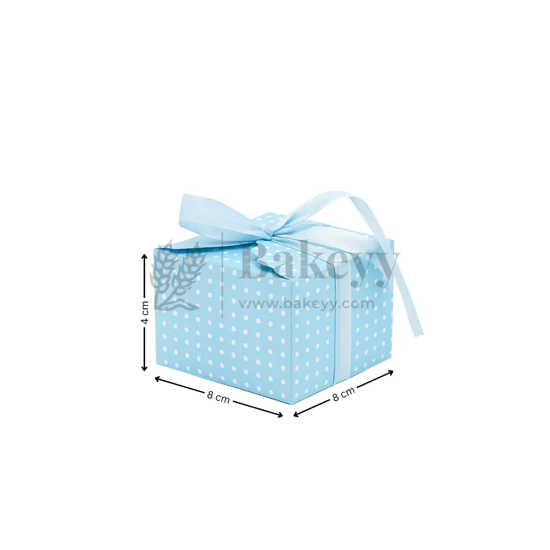 Luxury Polka Dot Goodie Boxes | Elegant Printed Gift Boxes with Ribbons | Pack of 10 - Image 7