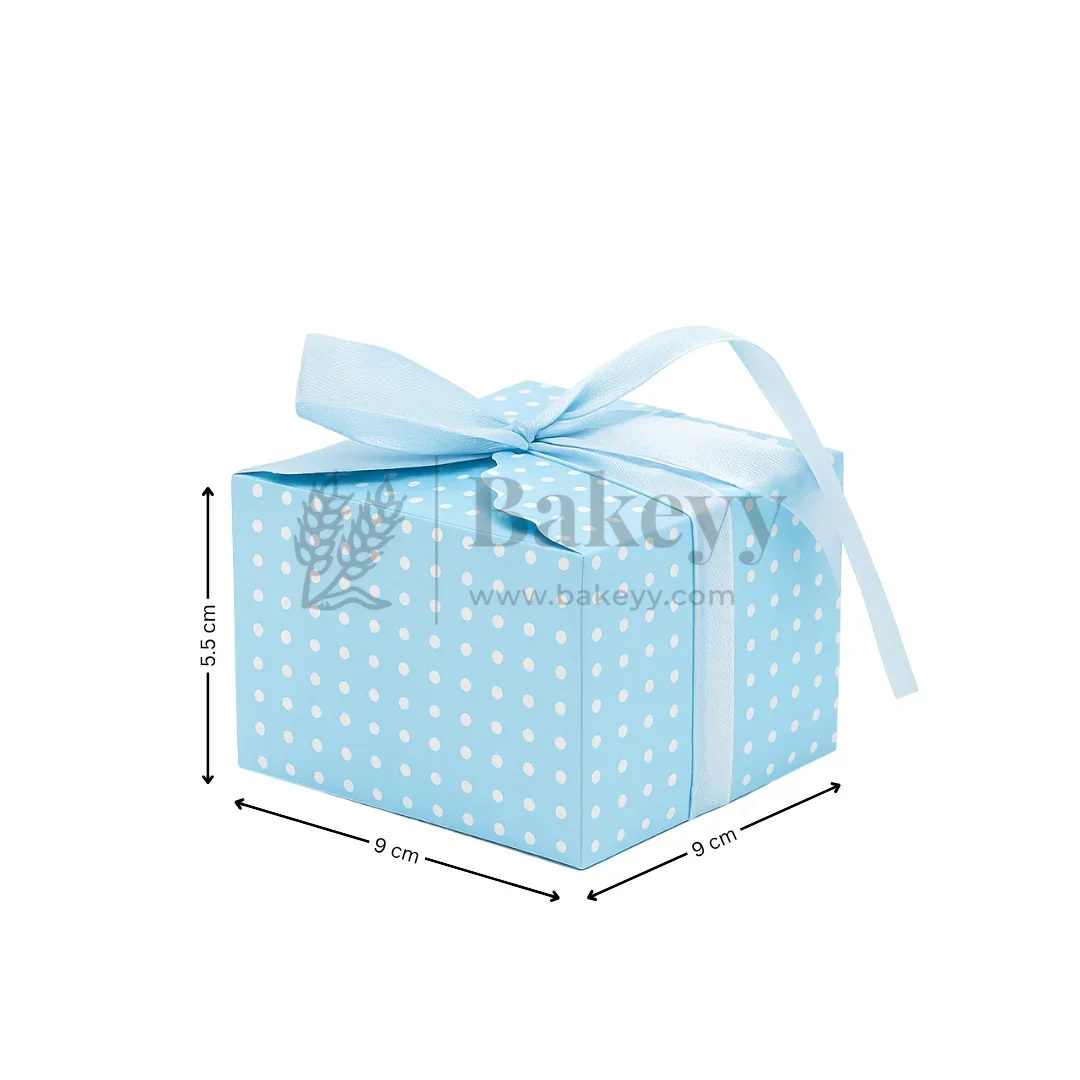 Luxury Polka Dot Goodie Boxes | Elegant Printed Gift Boxes with Ribbons | Pack of 10 - Image 8