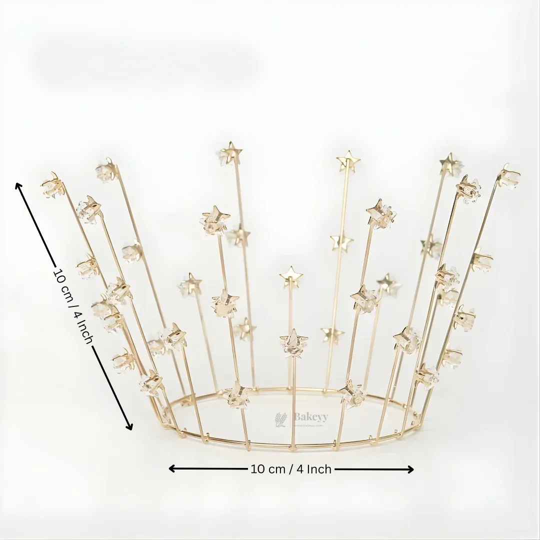 Luxury Metal Crown Topper | Premium Cake Decoration | 1 Piece - Image 4