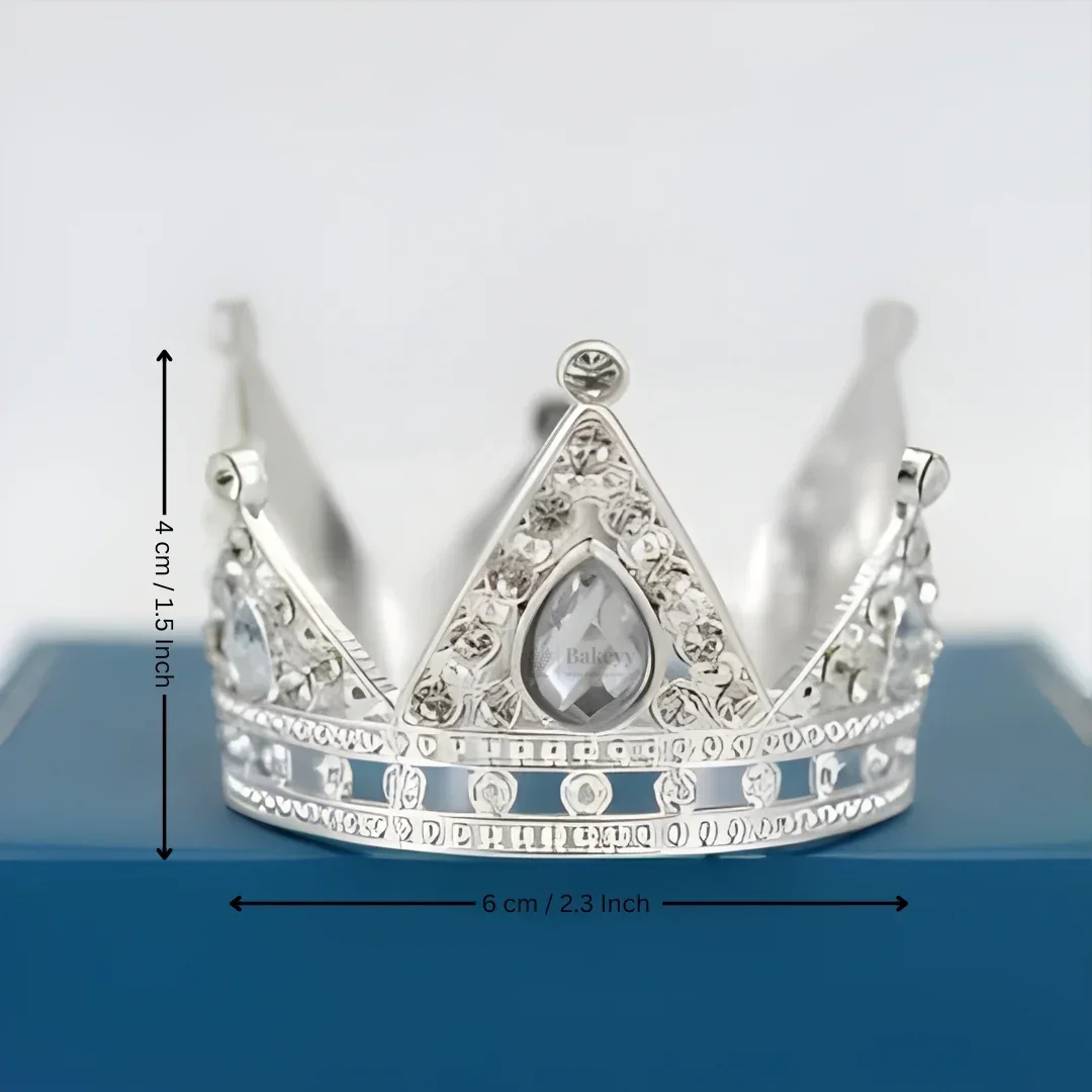 Luxury Metal Crown Topper | Premium Cake Decoration | 1 Piece - Image 5