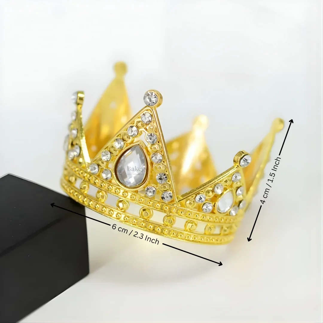 Luxury Metal Crown Topper | Premium Cake Decoration | 1 Piece - Image 6