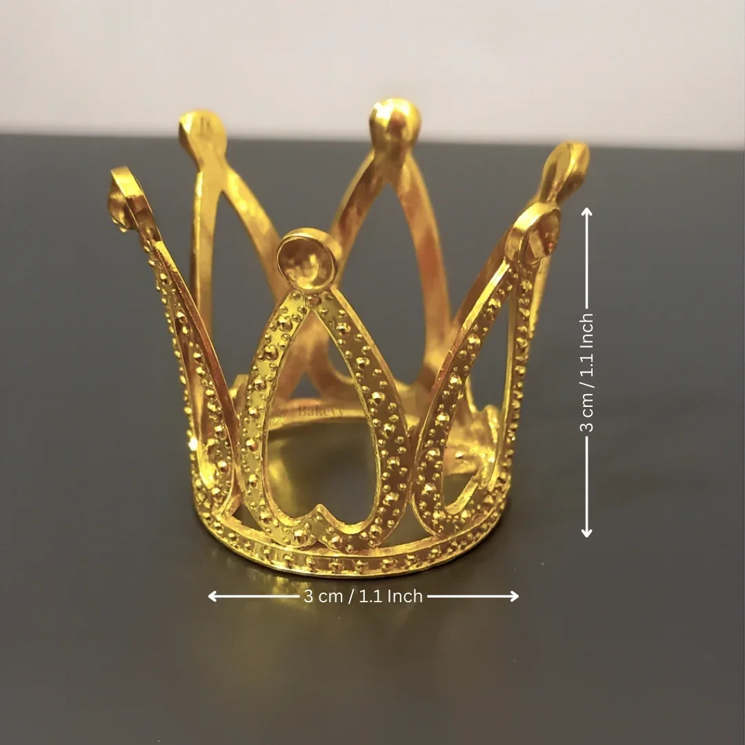 Luxury Metal Crown Topper | Premium Cake Decoration | 1 Piece - Image 7