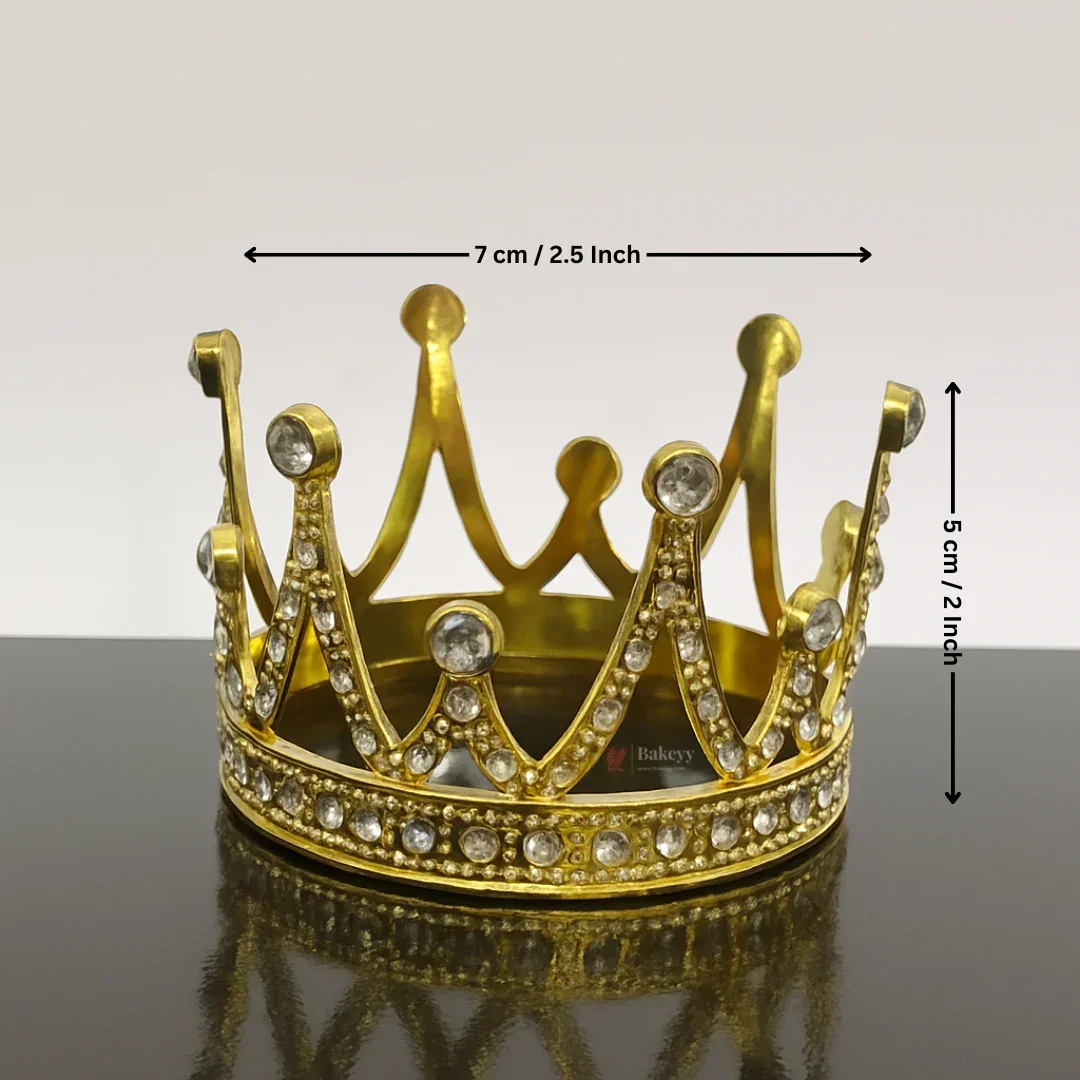 Luxury Metal Crown Topper | Premium Cake Decoration | 1 Piece - Image 9