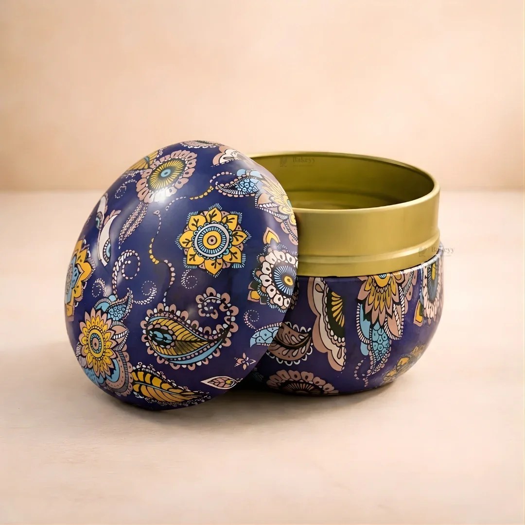 Mandala Theme Candle Tin Box | Decorative Storage Tin | Pack of 1 - Image 9