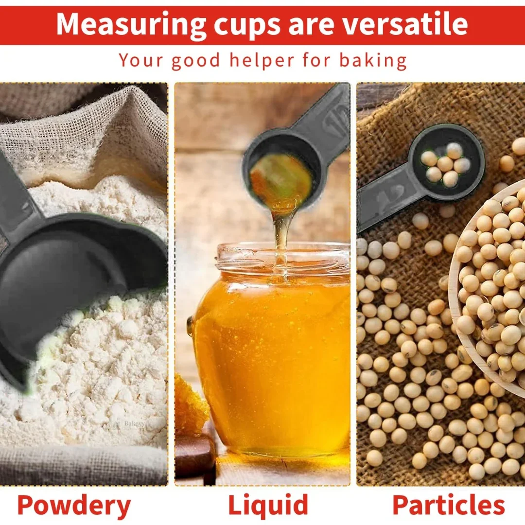 Measuring Cups & Spoons Set | Multi Size Baking and Kitchen Measuring Set | 10 Measuring cups per Pack | Pack of 1 - Image 6