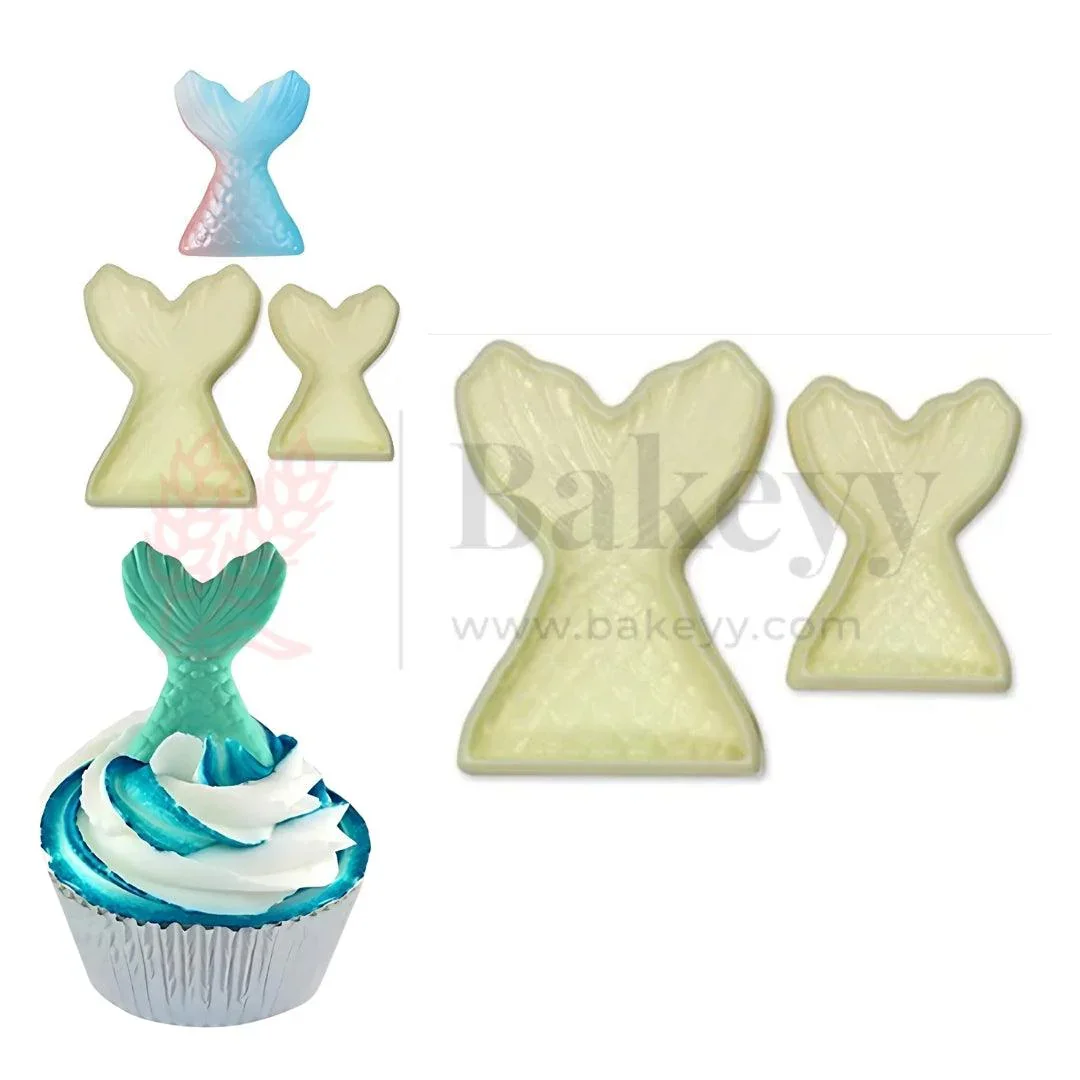 Fish Tail Shaped Mold for Cake Decorating| Perfect for Fondant Decoration, Gum Paste, DIY Clay Crafts| Set of 2 - Image 3