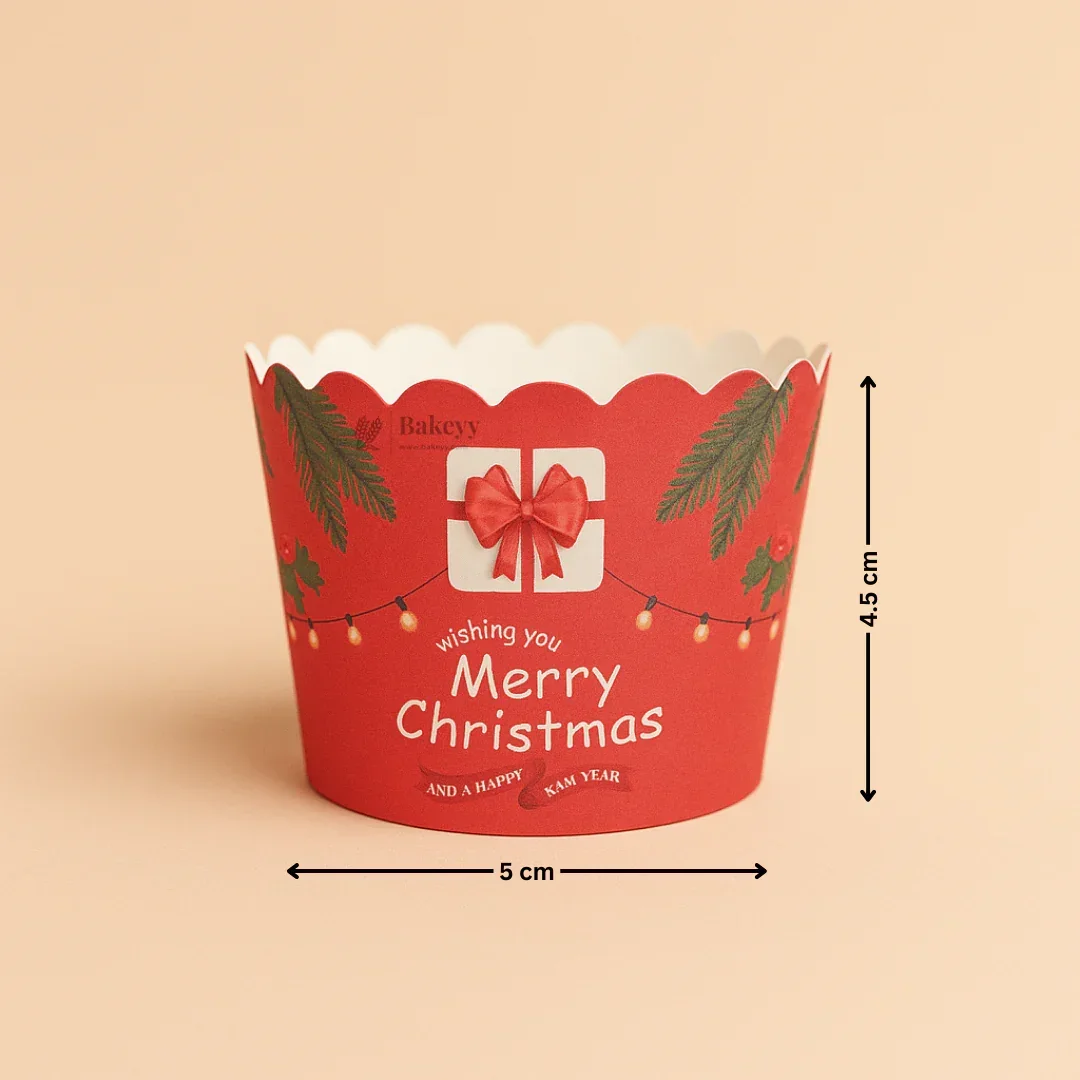 Merry Christmas Muffin & Cupcake Paper Liners | Pack of 50 - Image 3
