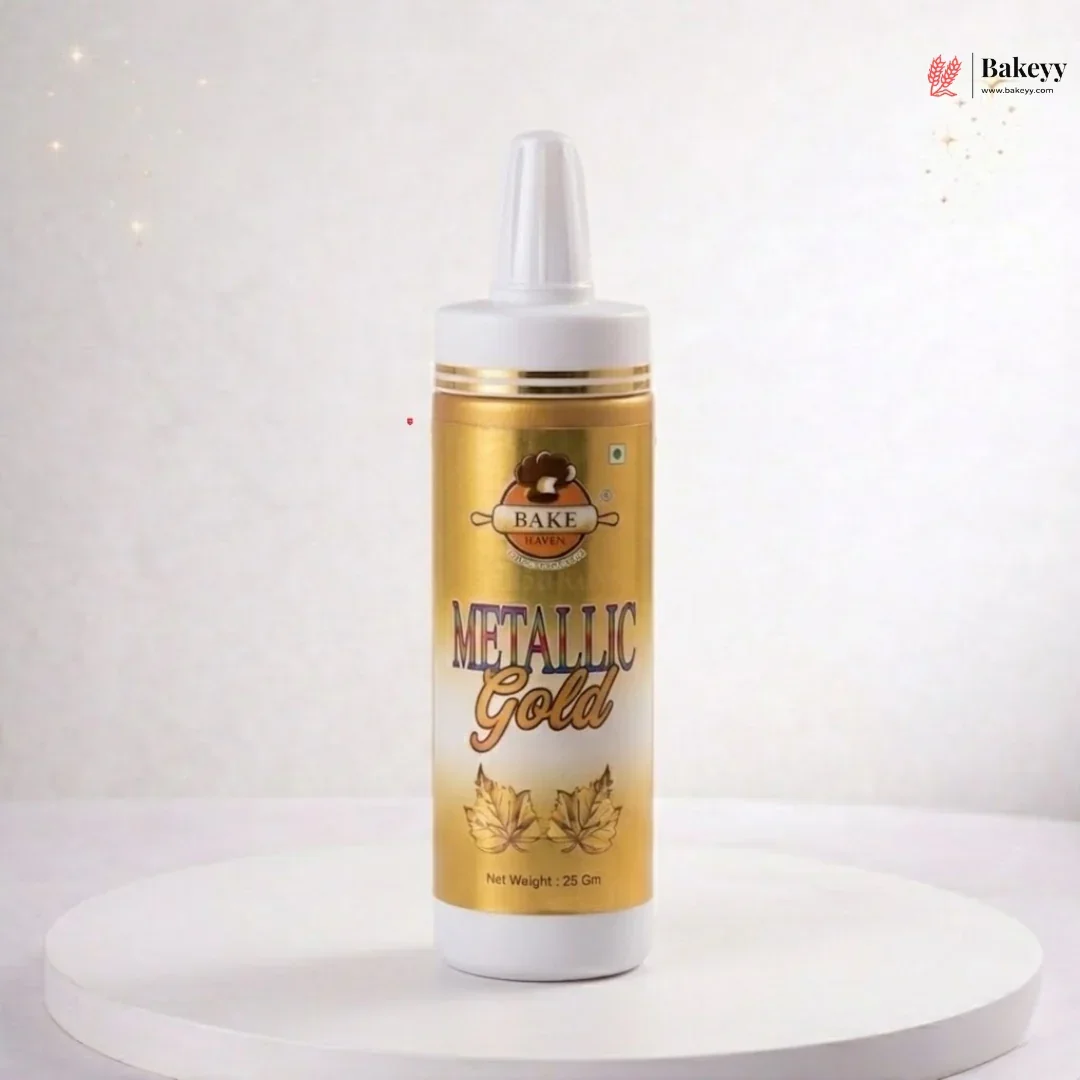 Bake Haven Metallic Food Color Powder | Rose Gold, Copper, Gold & Silver | 25gm Each | Pack of 1 - Image 3