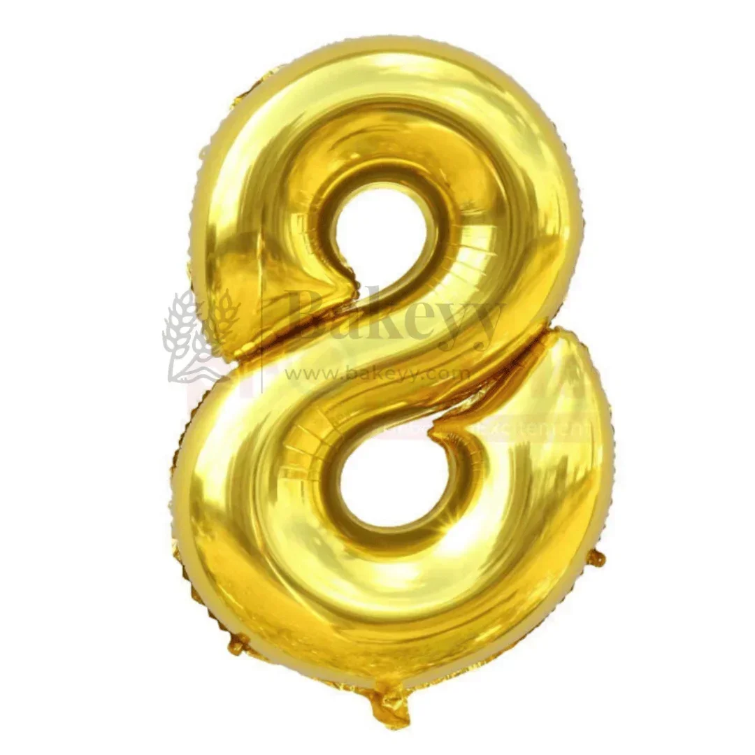 Metallic Gold Number Foil Balloon | Party Decoration | Pack of 1 - Image 12