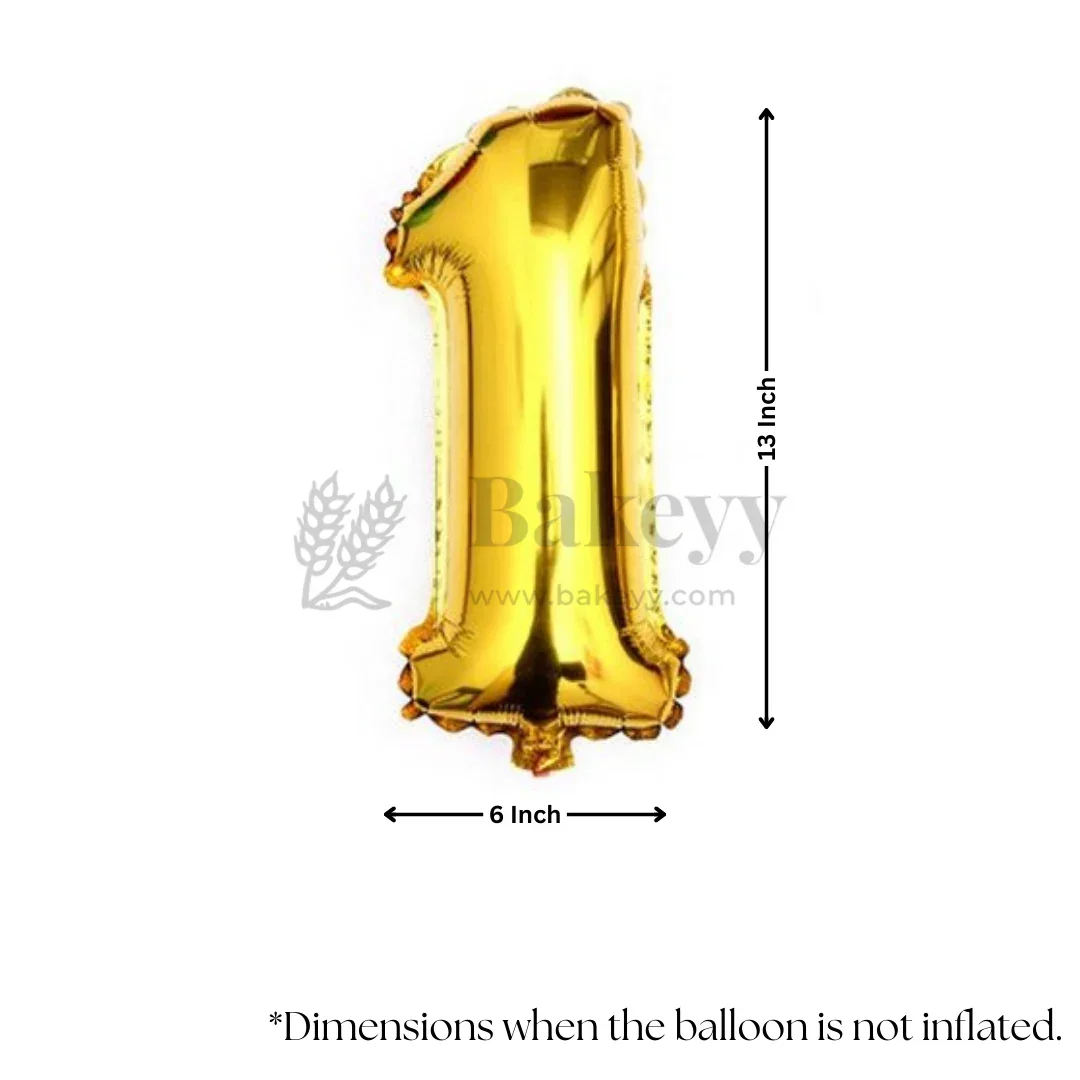 Metallic Gold Number Foil Balloon | Party Decoration | Pack of 1 - Image 2