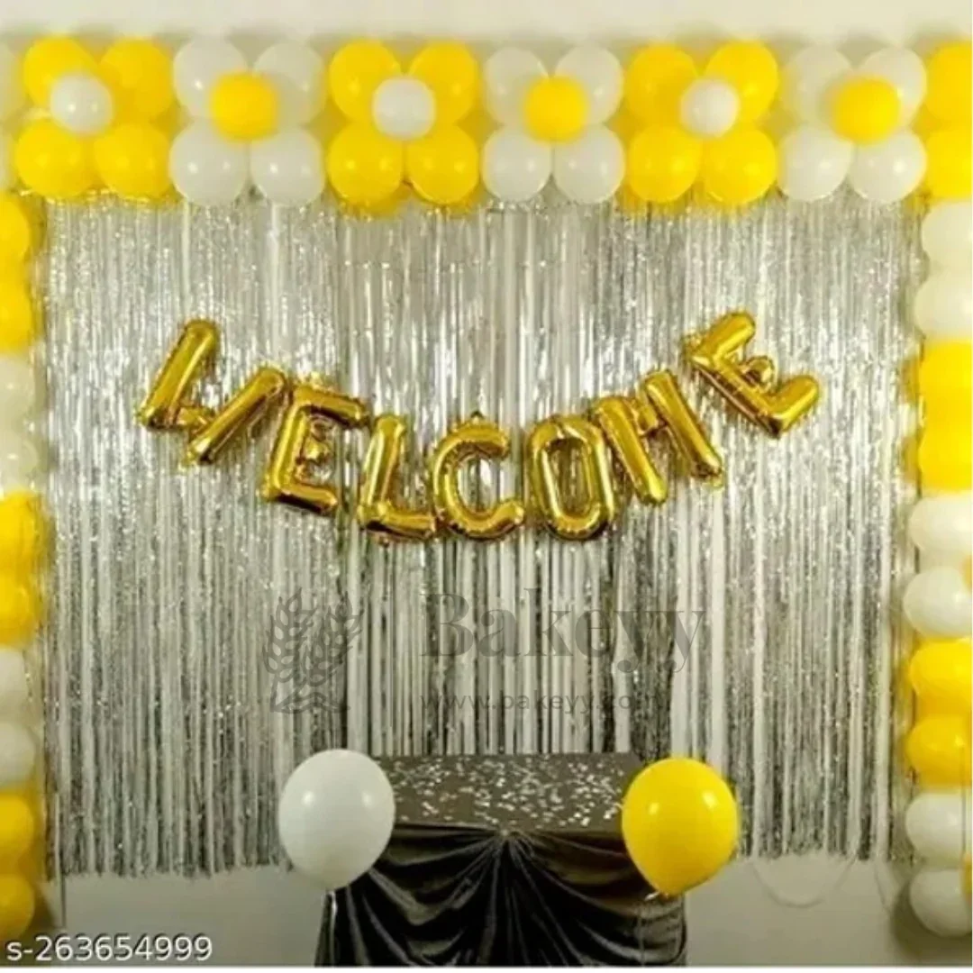 Metallic Gold “WELCOME” Foil Balloons | Party Decoration | Pack of 1 - Image 4