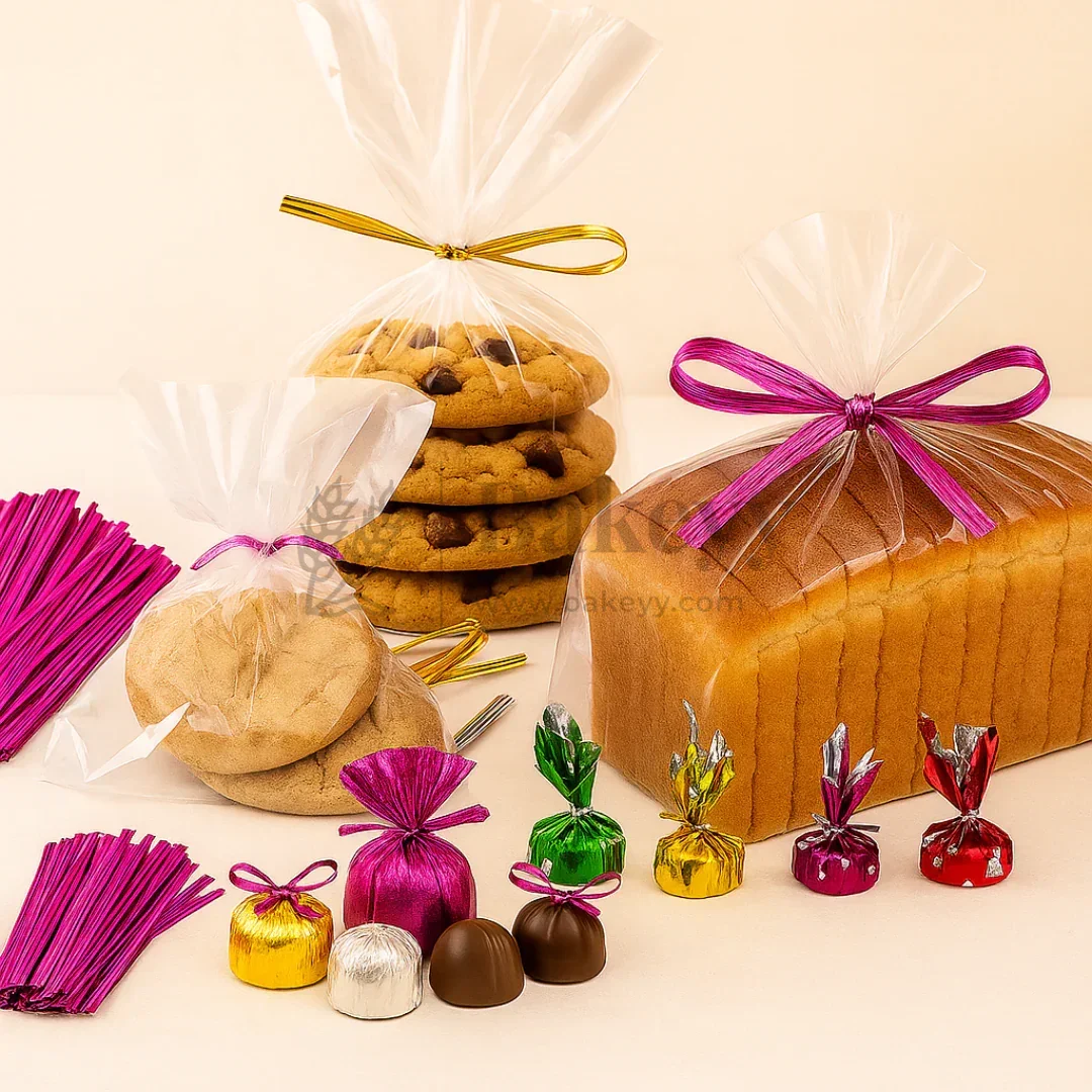Metallic Ribbon Twist Ties | Shiny Ribbon Twisters for Sweets & Hampers | Pack of 350 - Image 3